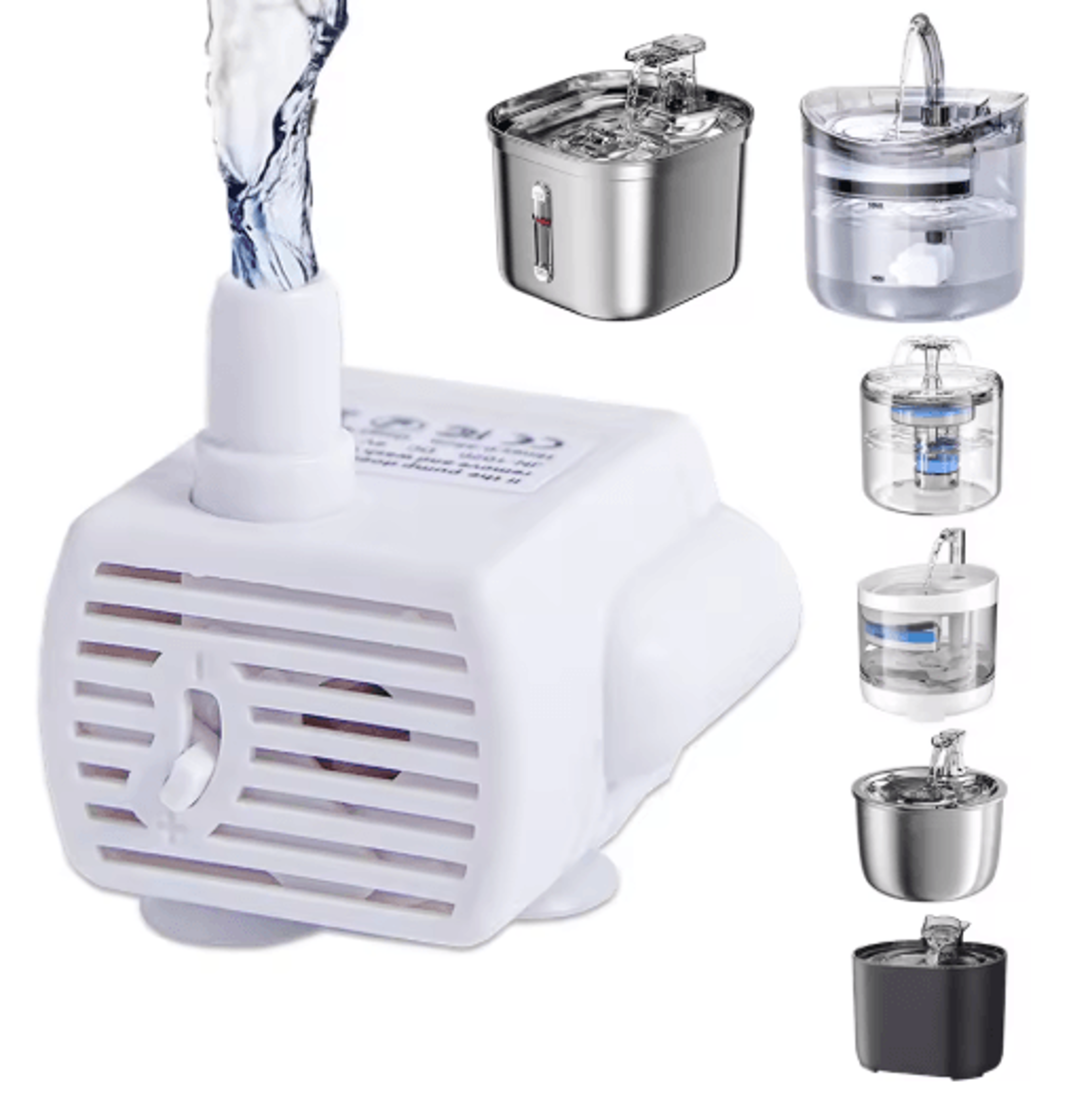 AquaFlow USB Replacement Water Pump For Pet Water Fountains 6