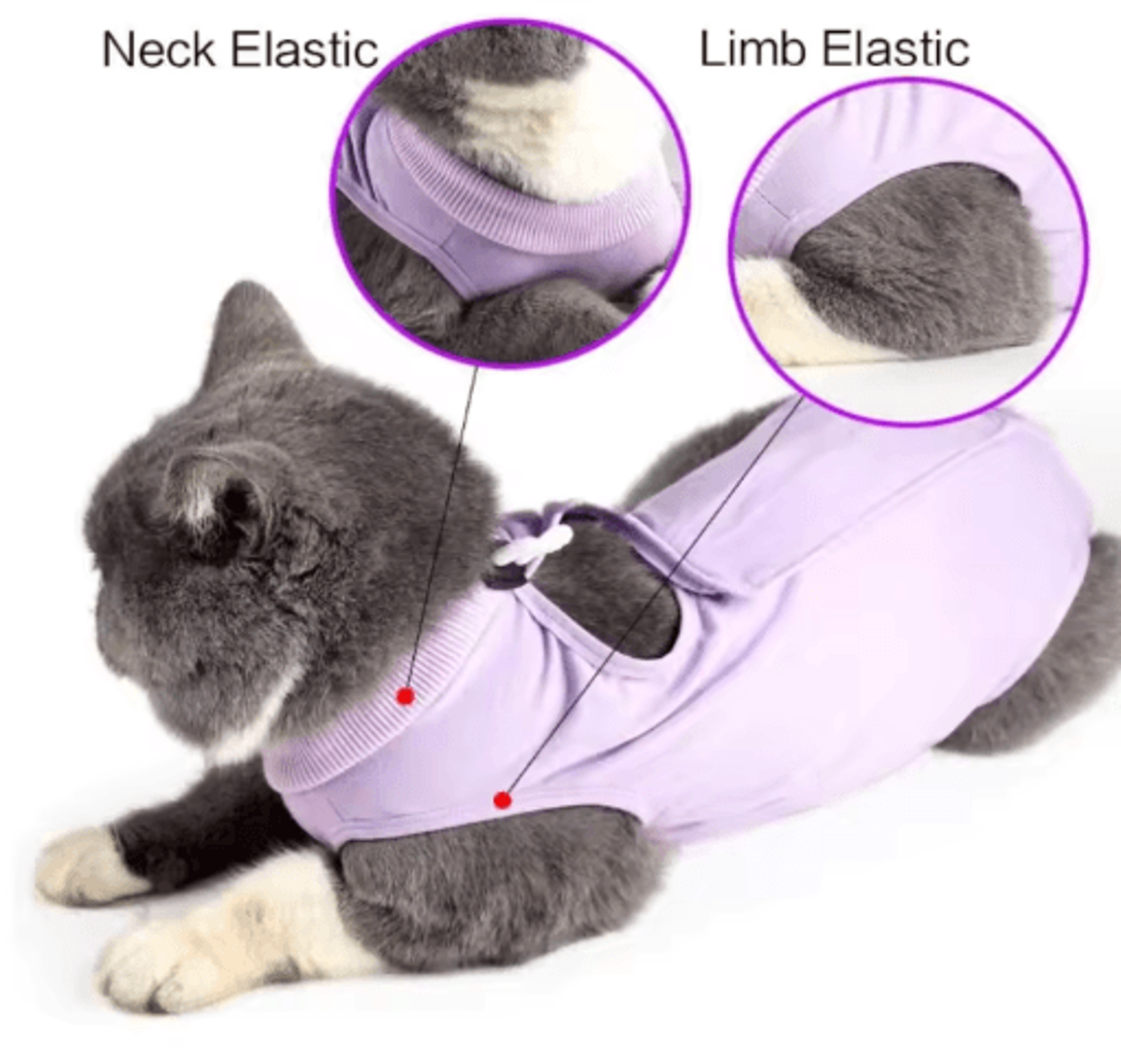 Comfort Care Soft Cat Recovery Suit For Post Surgery Healing 8