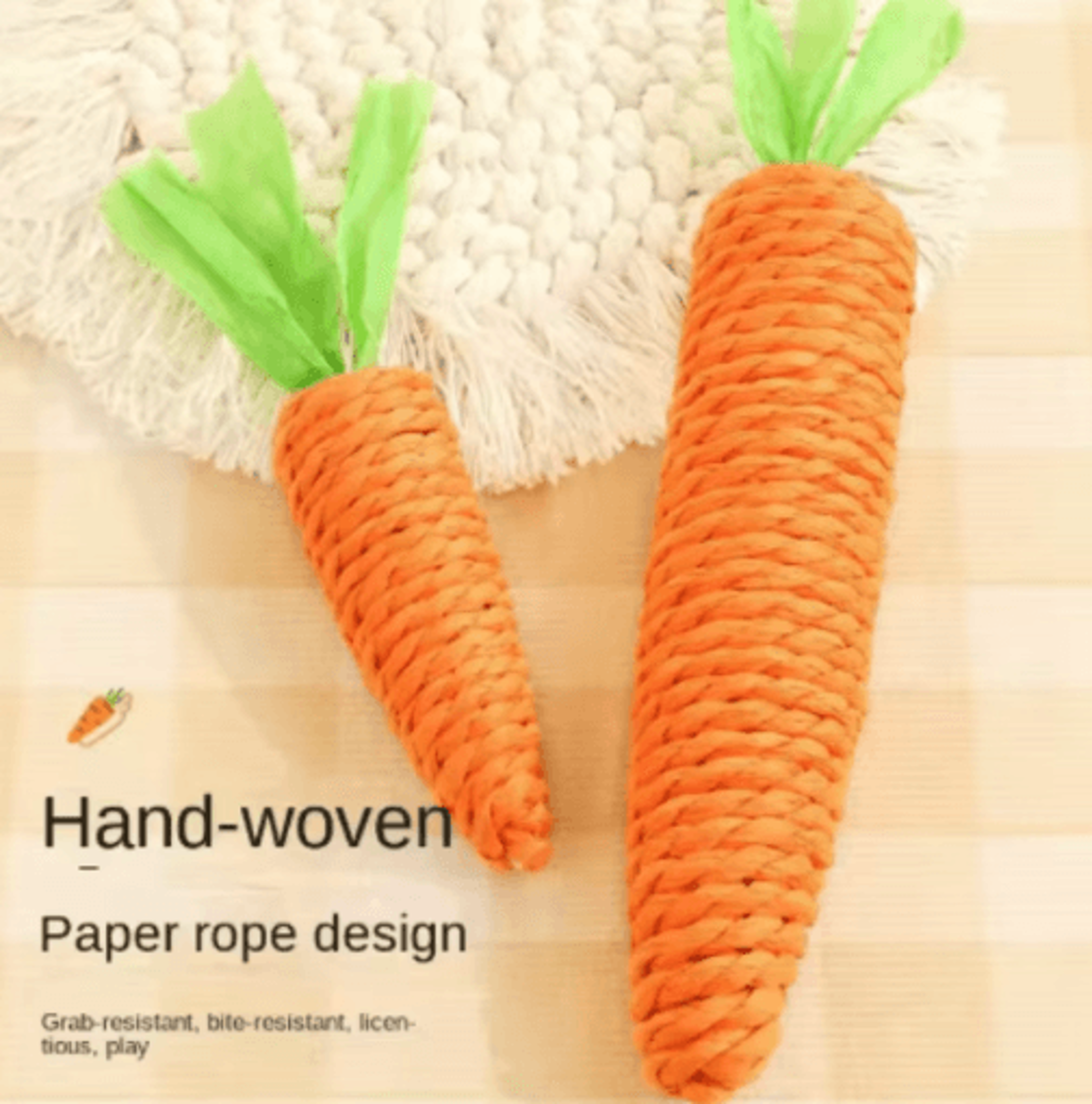 Crunchy Carrot Interactive Cat Teething Toy With Sound  Scratch Fun 3