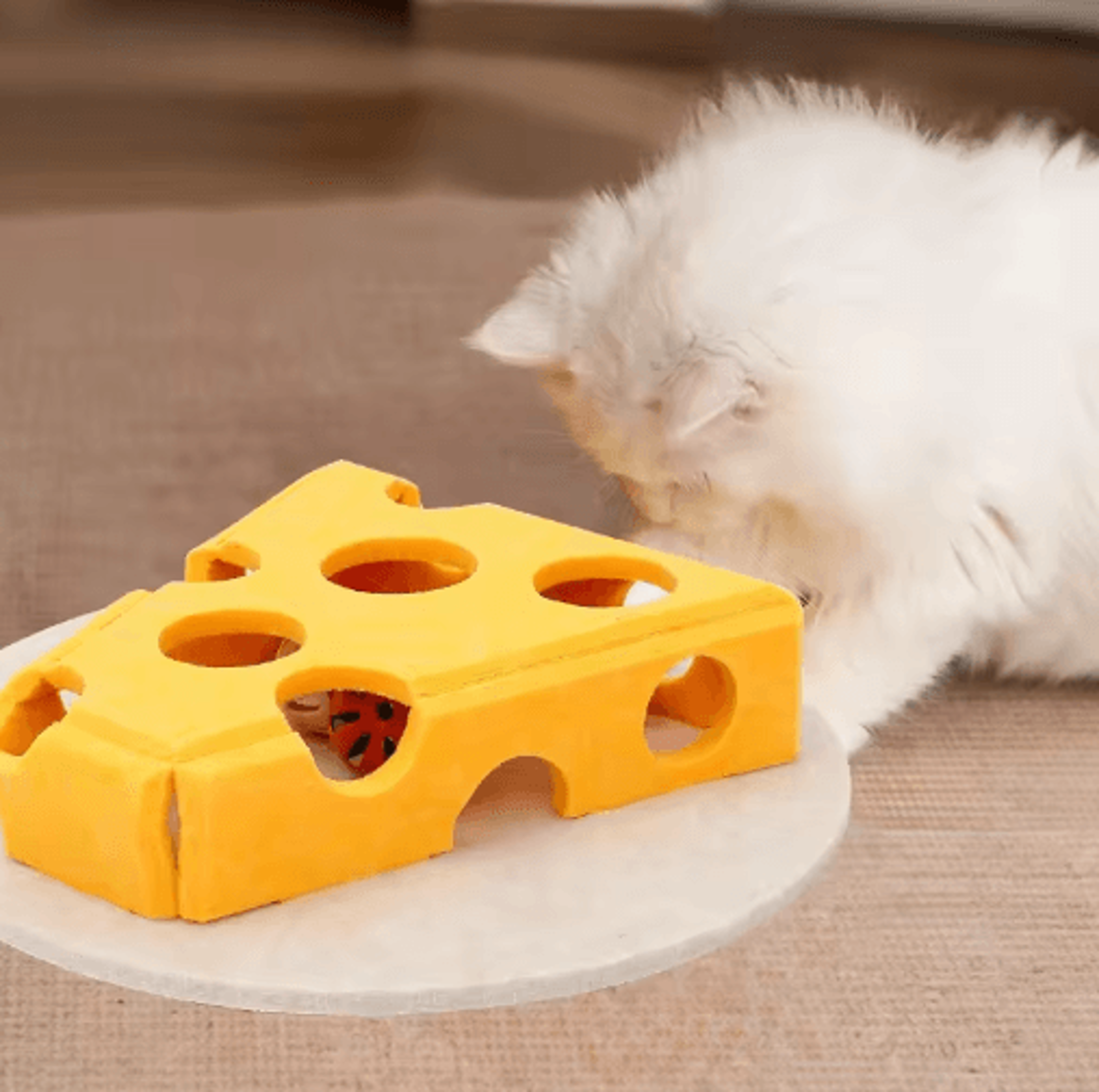Hide  Seek Felt Puzzle Box Interactive Cat Puzzle Toy For Mental Stimulation  Agility Training 4
