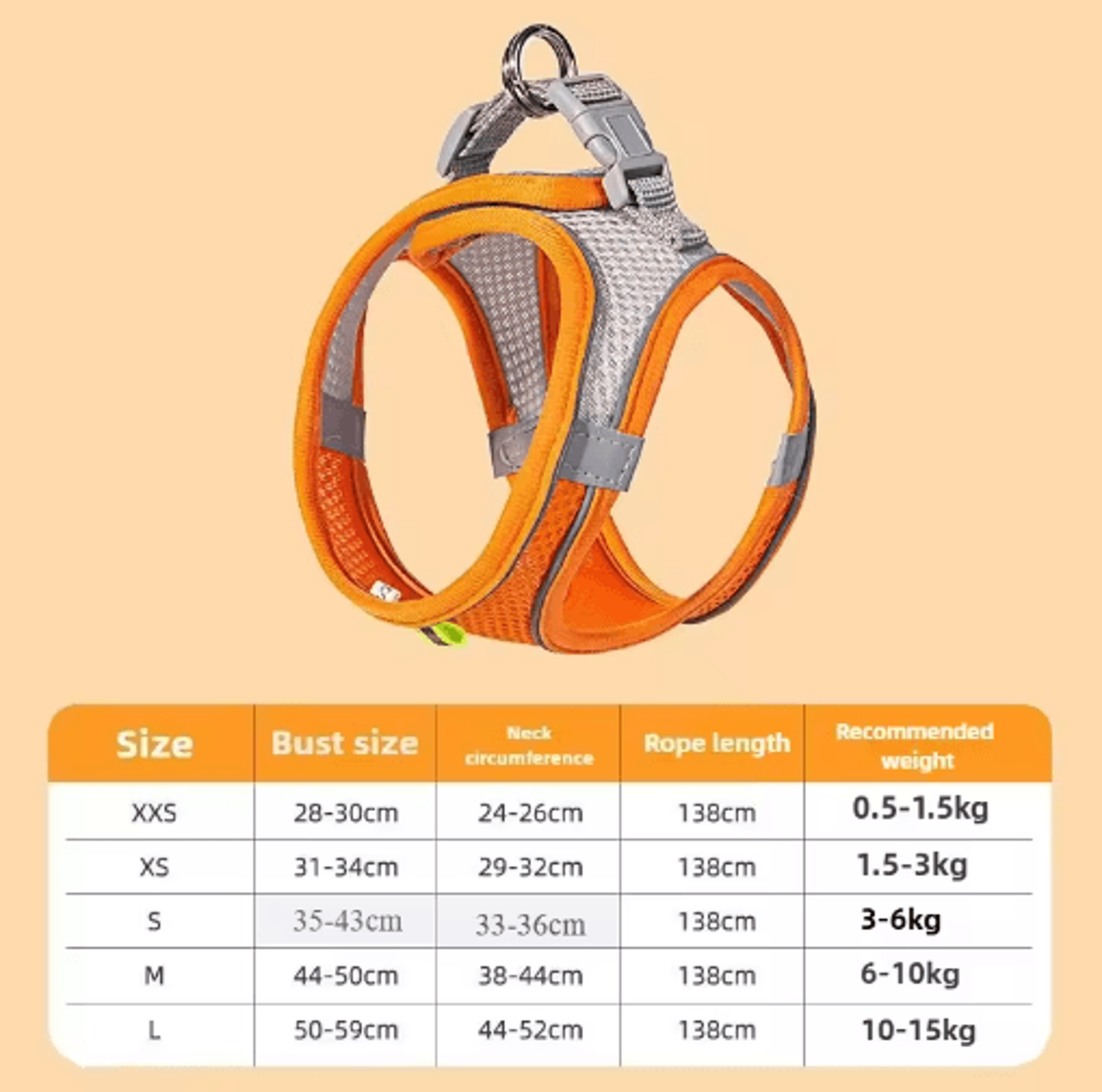 ReflectaFit Pet Harness  Leash Set  Breathable Reflective Vest Harness For Cats  Small Dogs 4