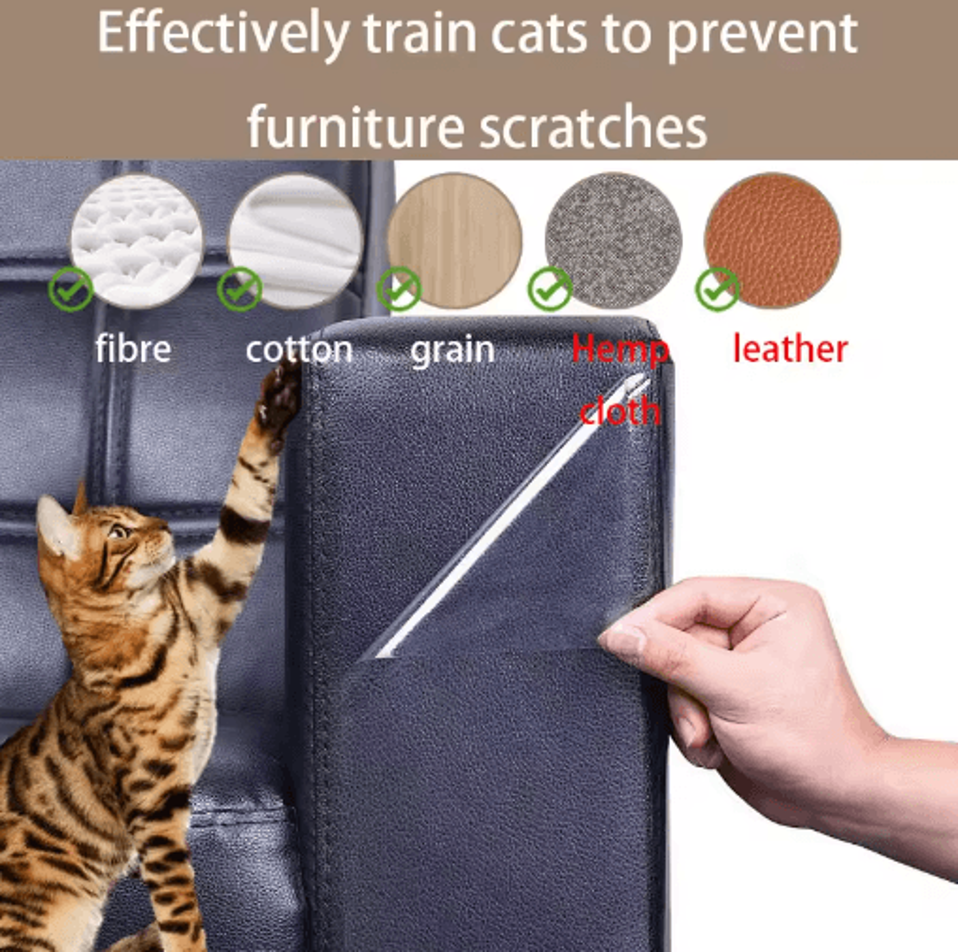 ClearShield Furniture Protector Pads  SelfAdhesive PVC Cat Scratch Guards For Sofas  Home Furniture 7