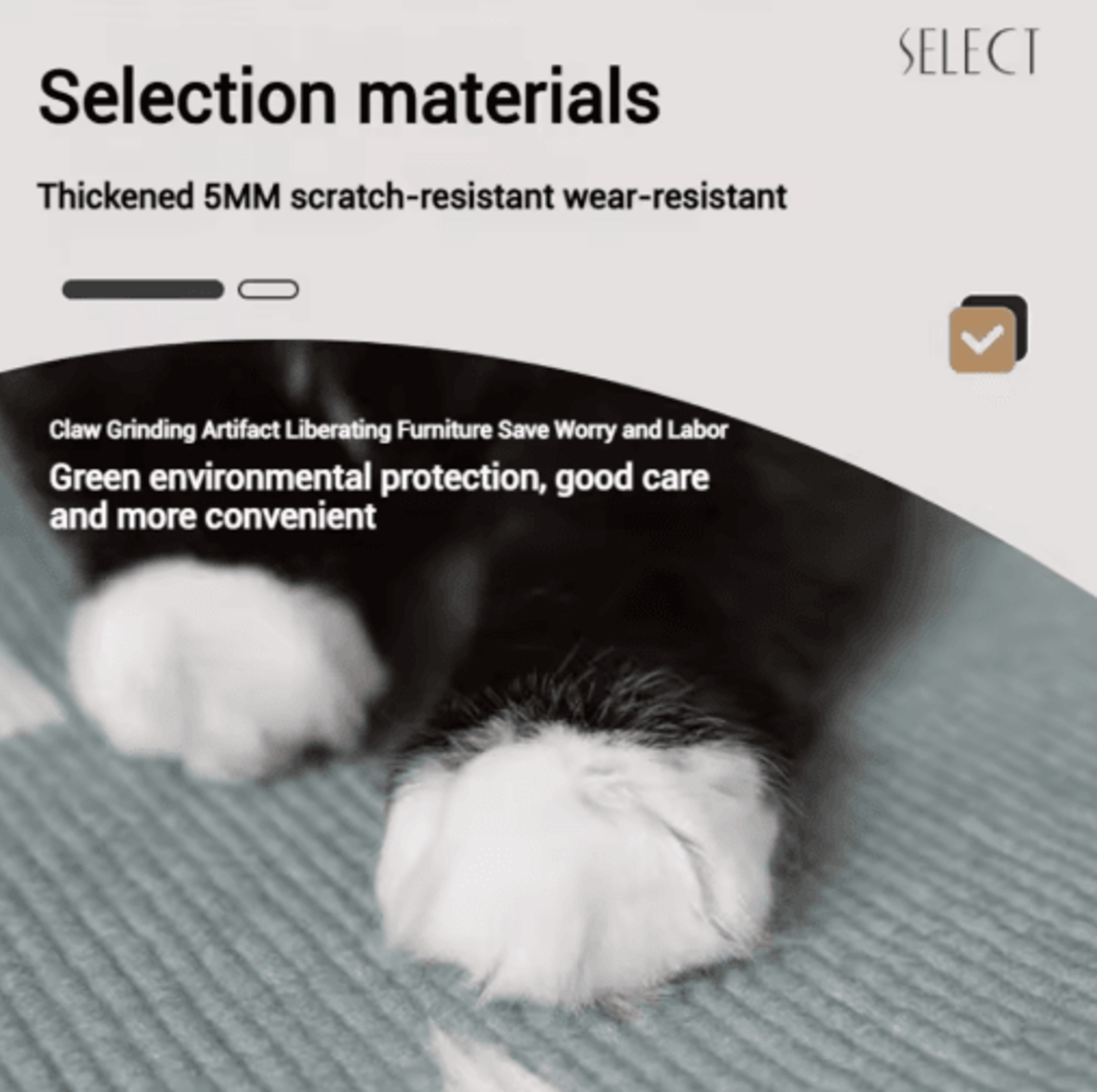 ScratchWall DIY Cat Scratching Board  SelfAdhesive Trimmable Carpet Protector For Walls  Sofas 6