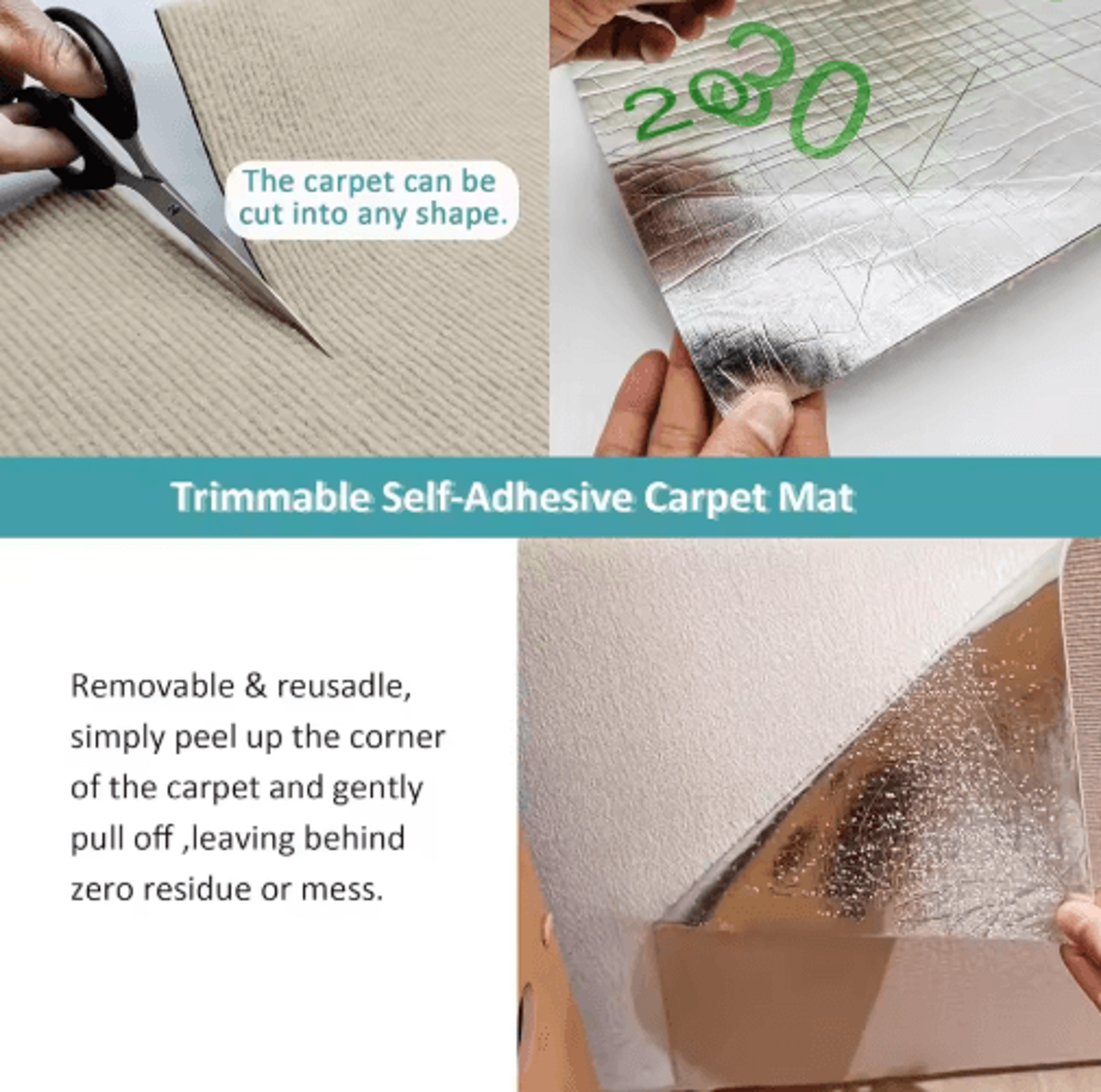 ScratchWall DIY Cat Scratching Board  SelfAdhesive Trimmable Carpet Protector For Walls  Sofas 8