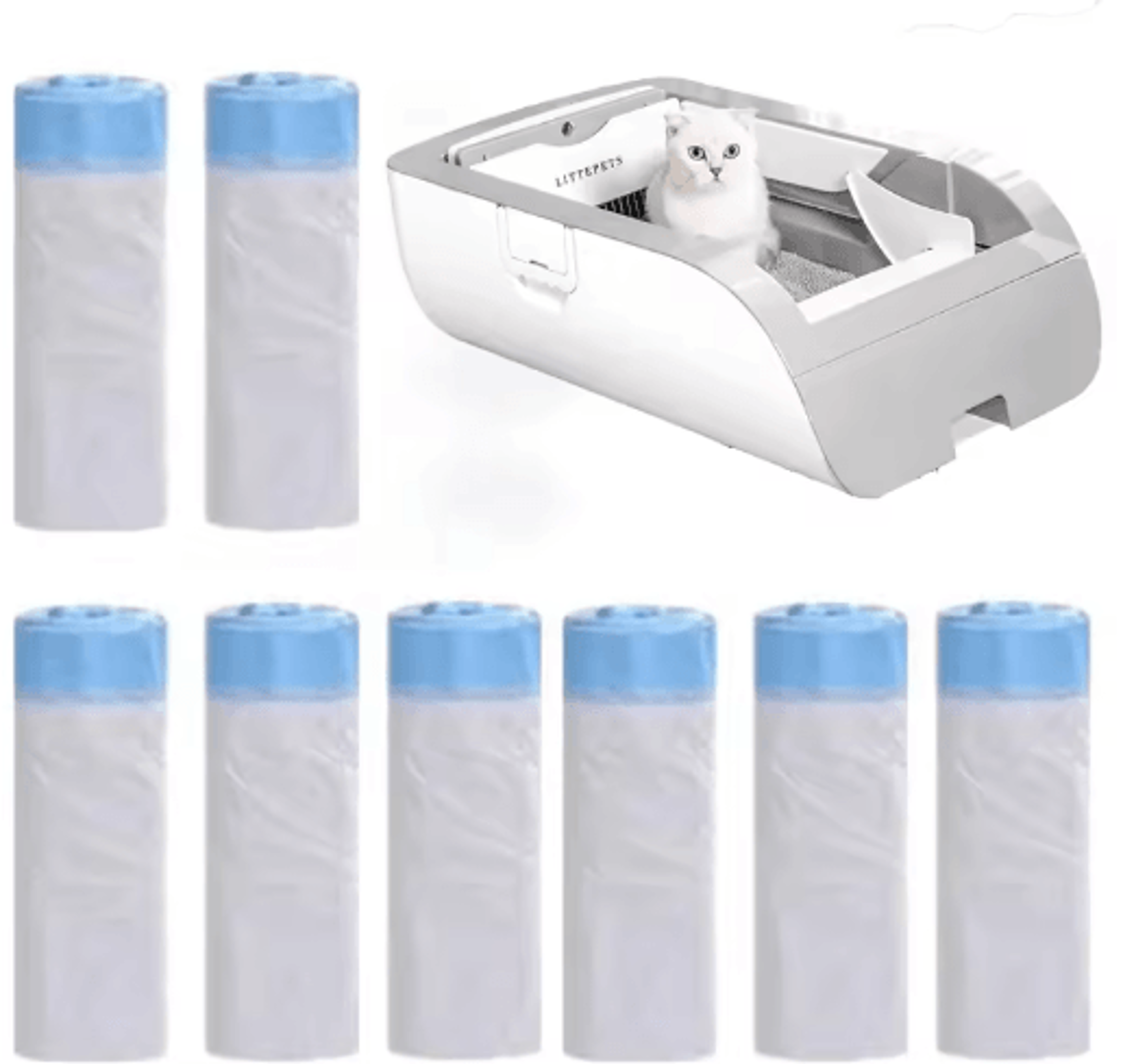 heavy-duty cat litter box trash bags for easy clean-up