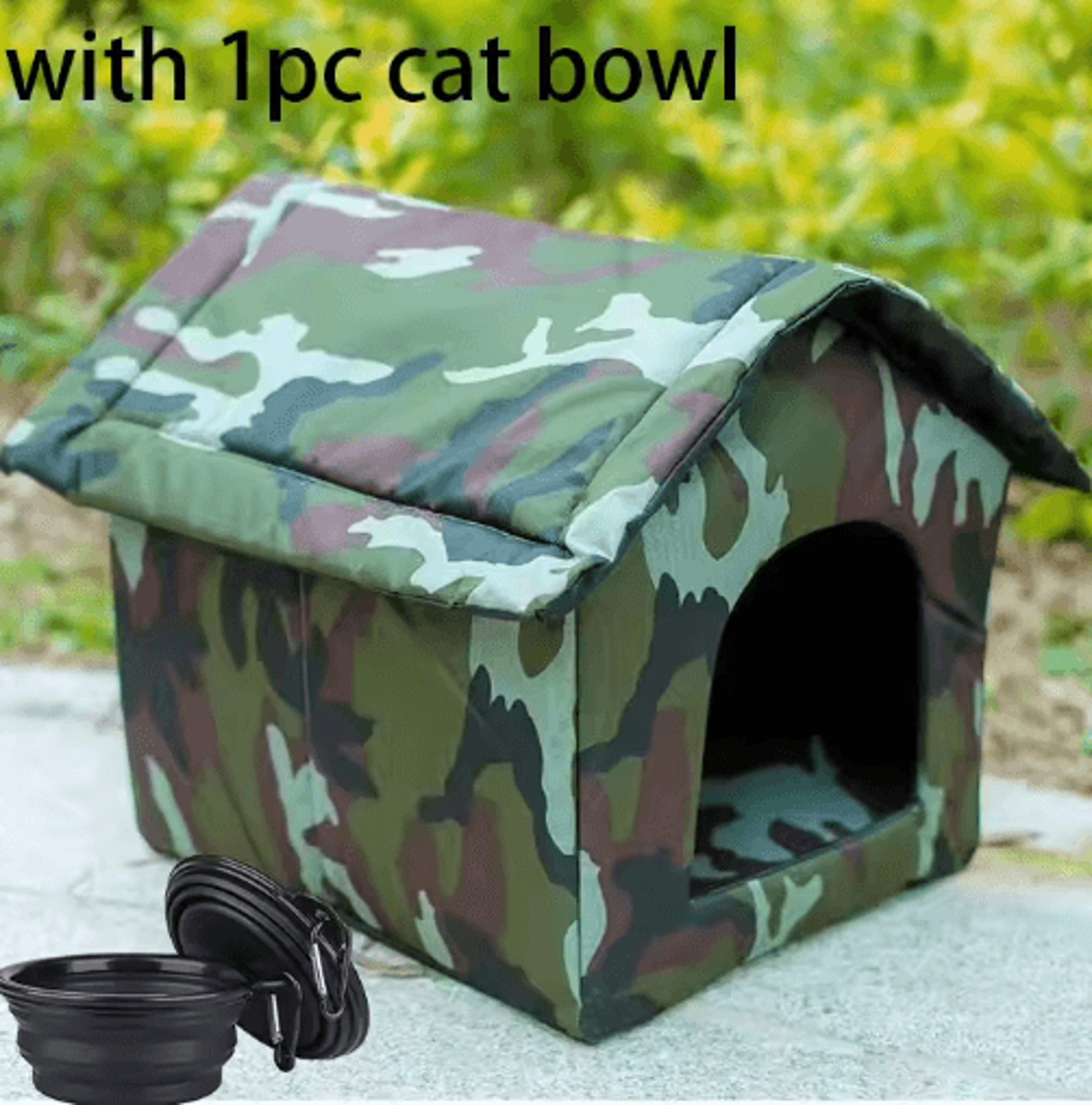 Waterproof Outdoor Cat House Foldable Winter Shelter For Cats  Small Dogs 2