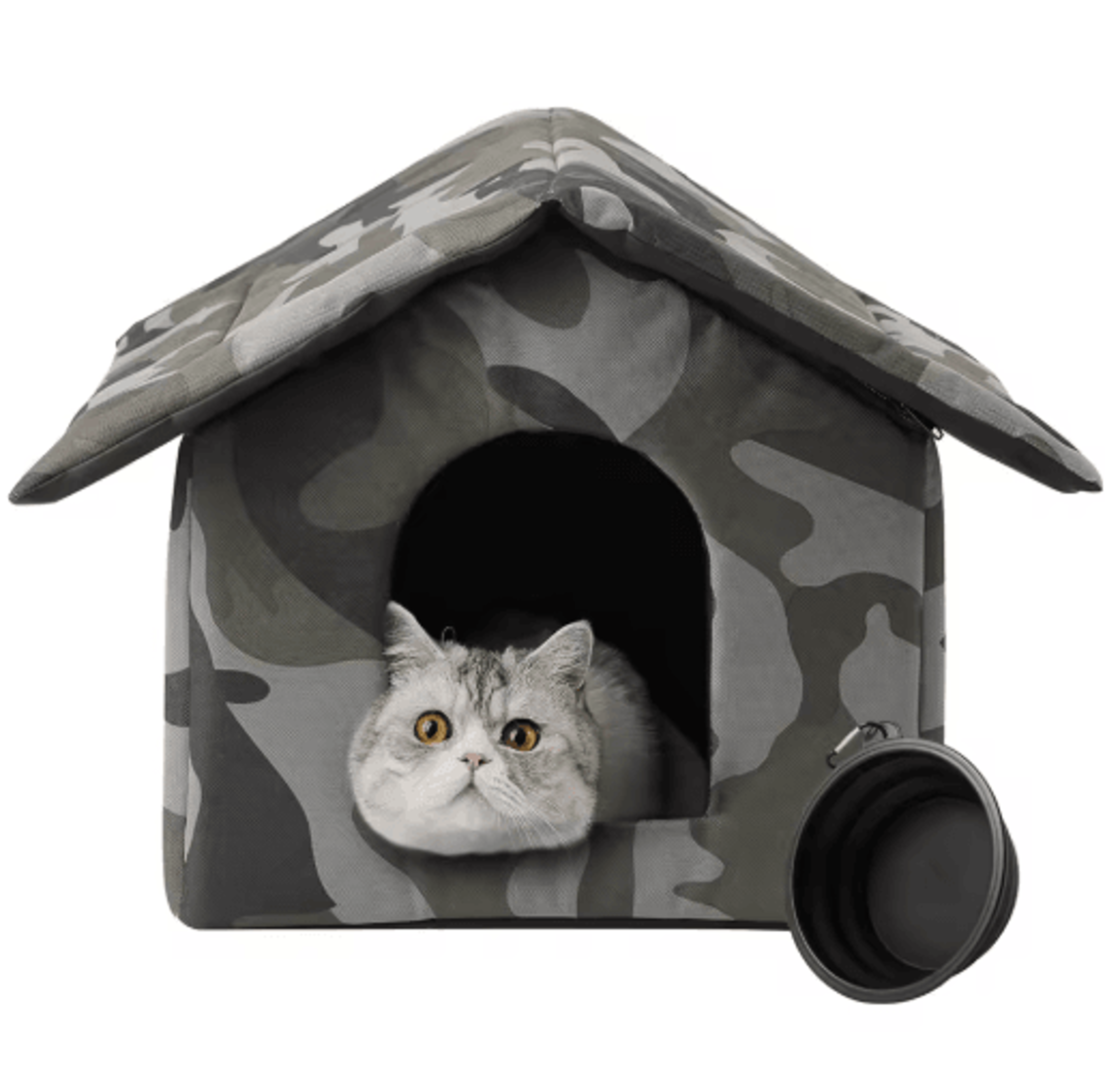 Waterproof Outdoor Cat House Foldable Winter Shelter For Cats  Small Dogs 9