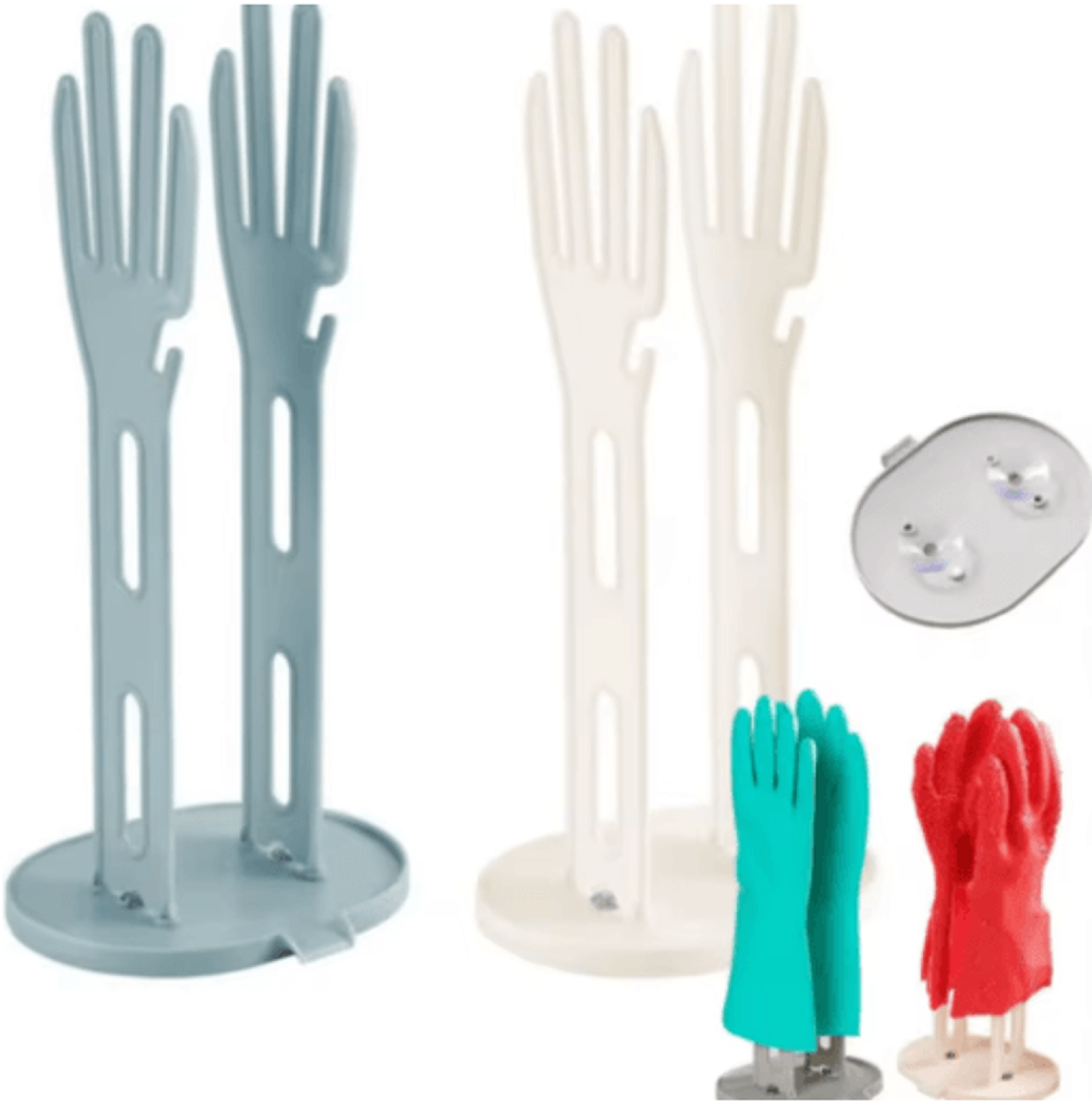kitchen glove drying rack with drainage base & towel storage organizer
