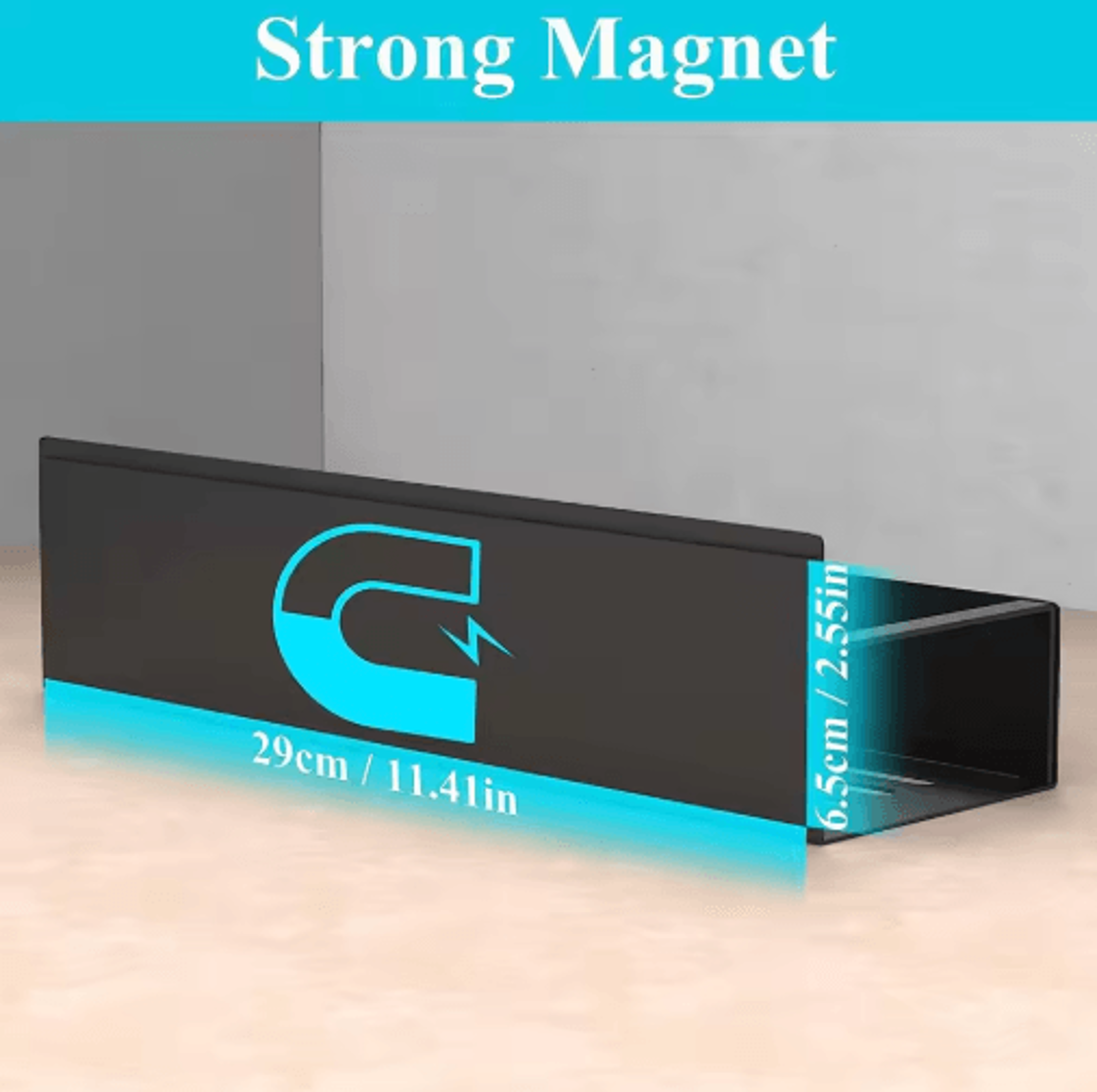 magnetic refrigerator side shelf organizer for spices & kitchen essentials