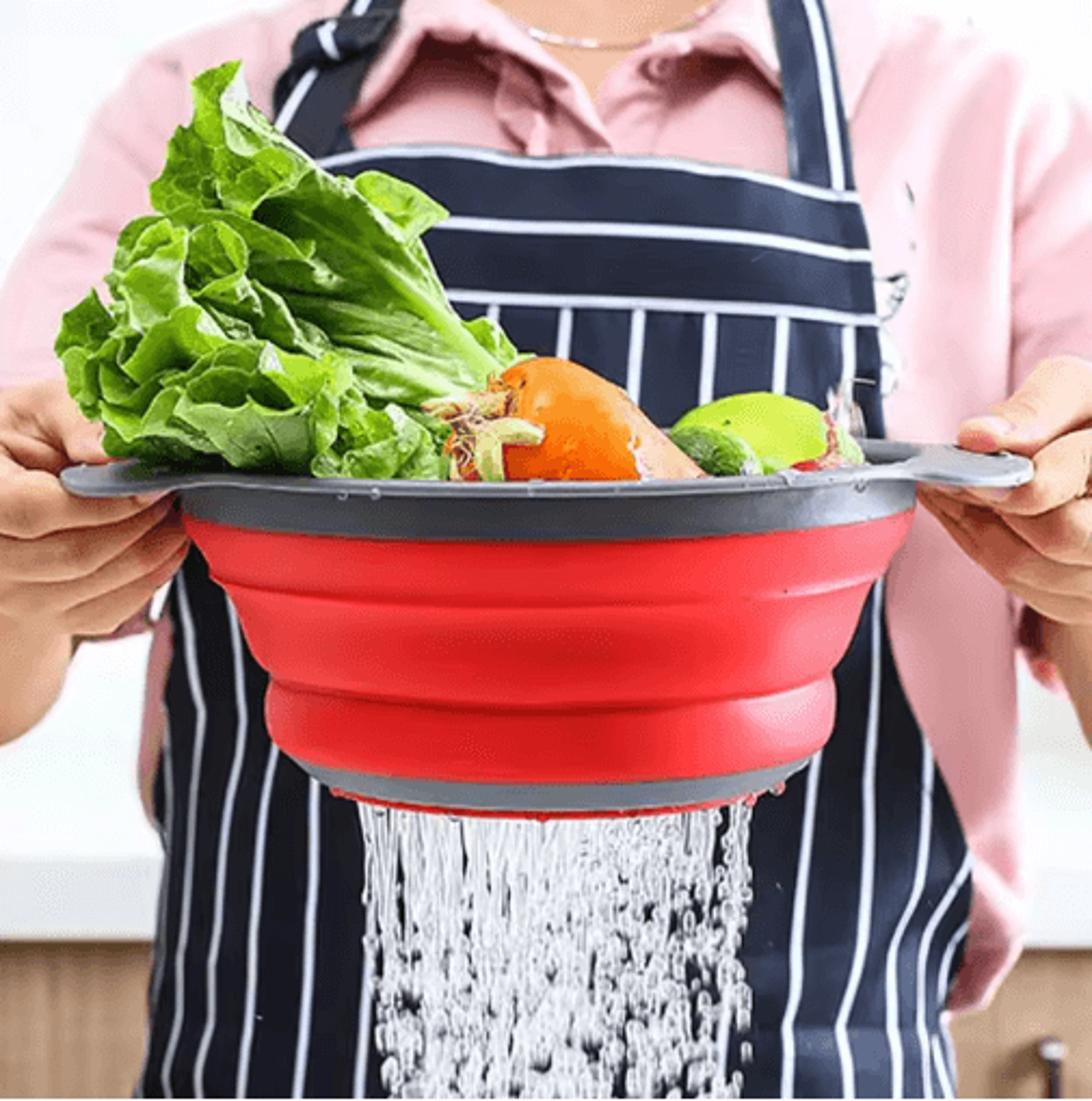 Foldable Drain Basket MultiFunctional Kitchen Colander For Fruits Vegetables  Rice 9