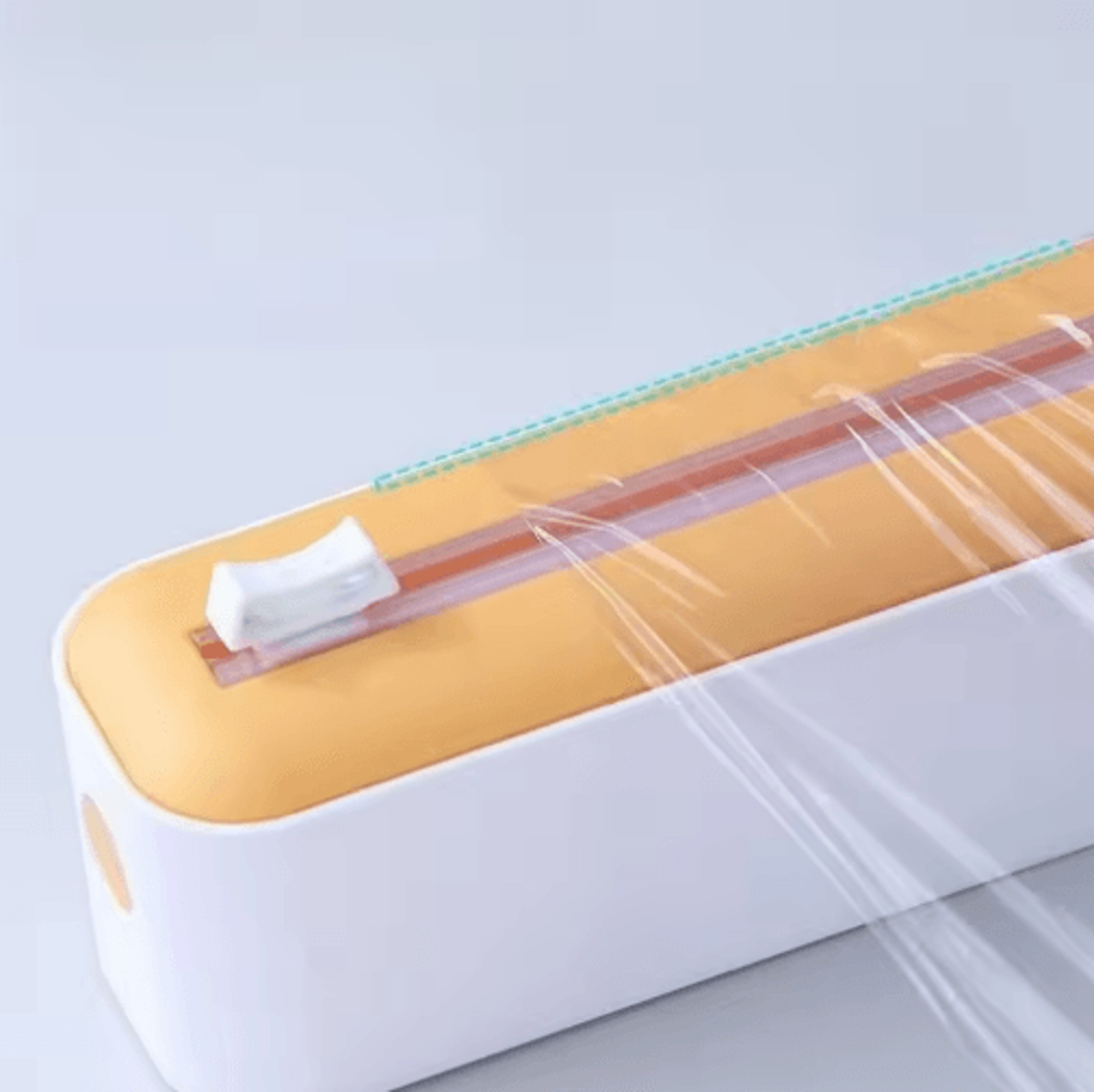 Plastic Wrap  Foil Dispenser With BuiltIn Cutter Kitchen Cling Wrap Holder And Storage Organizer 5