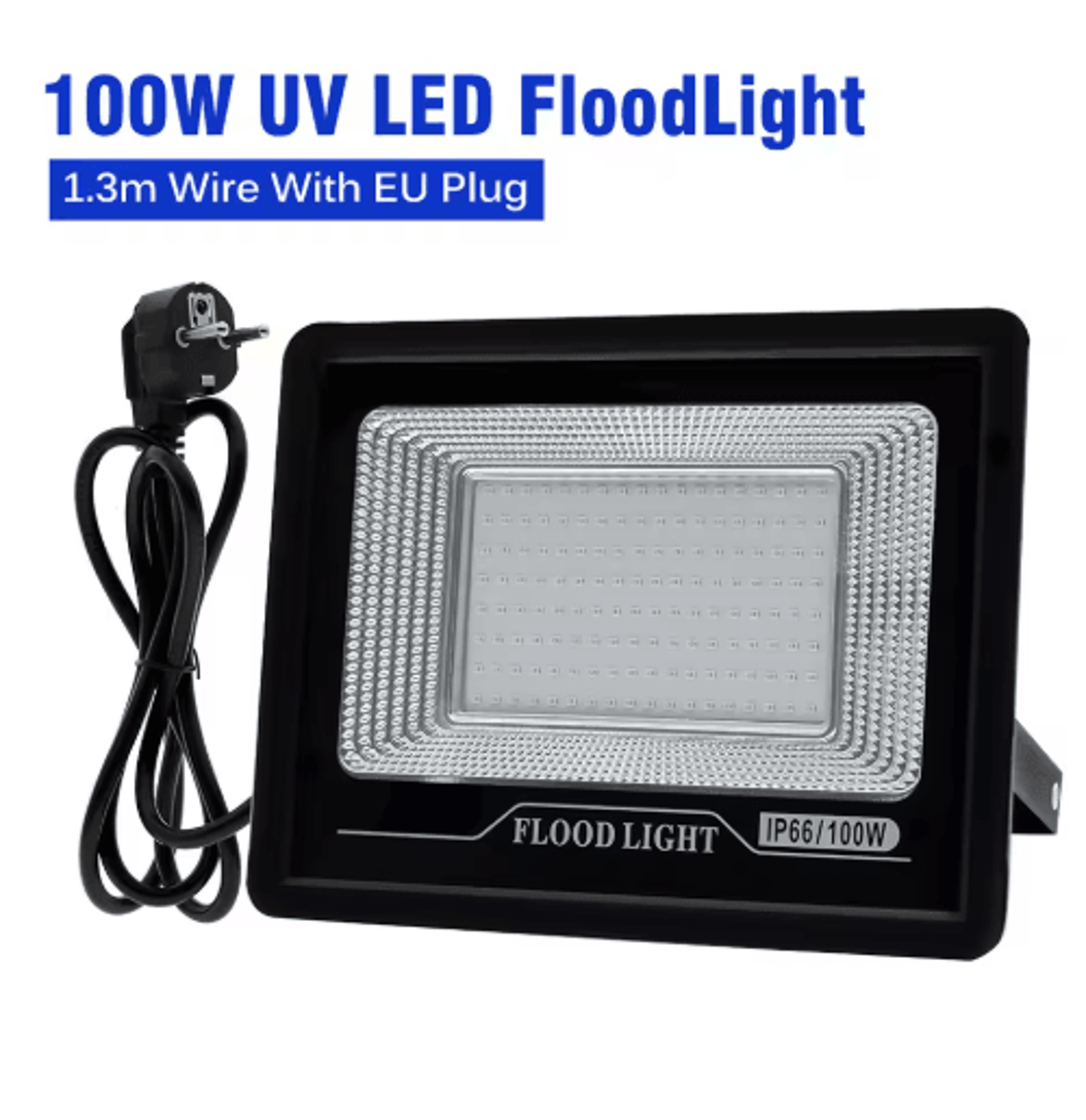50W100W LED UV Floodlight 395400nm IP66 Waterproof Black Light For Parties  Outdoor Events 2