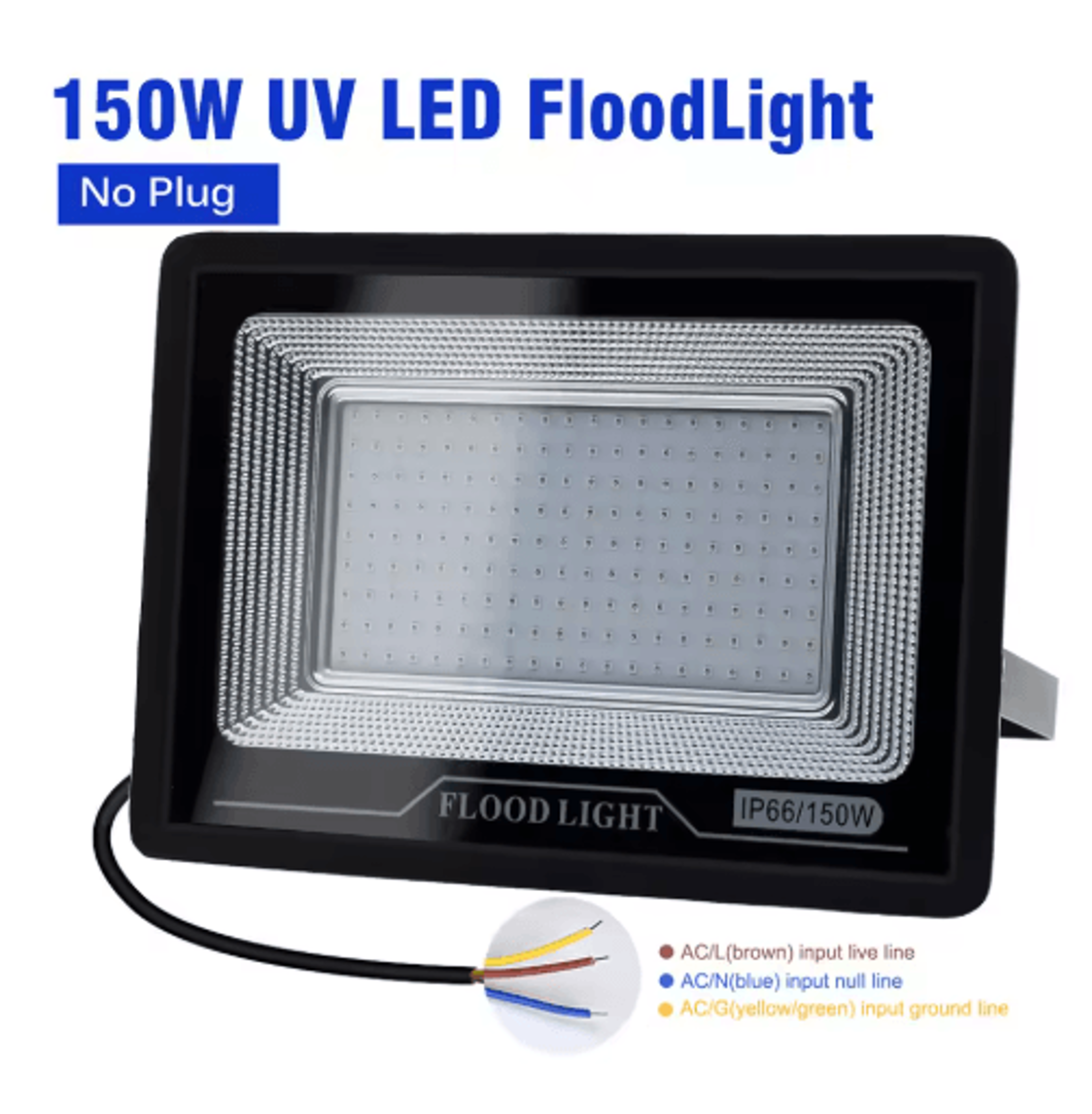 50W100W LED UV Floodlight 395400nm IP66 Waterproof Black Light For Parties  Outdoor Events 3