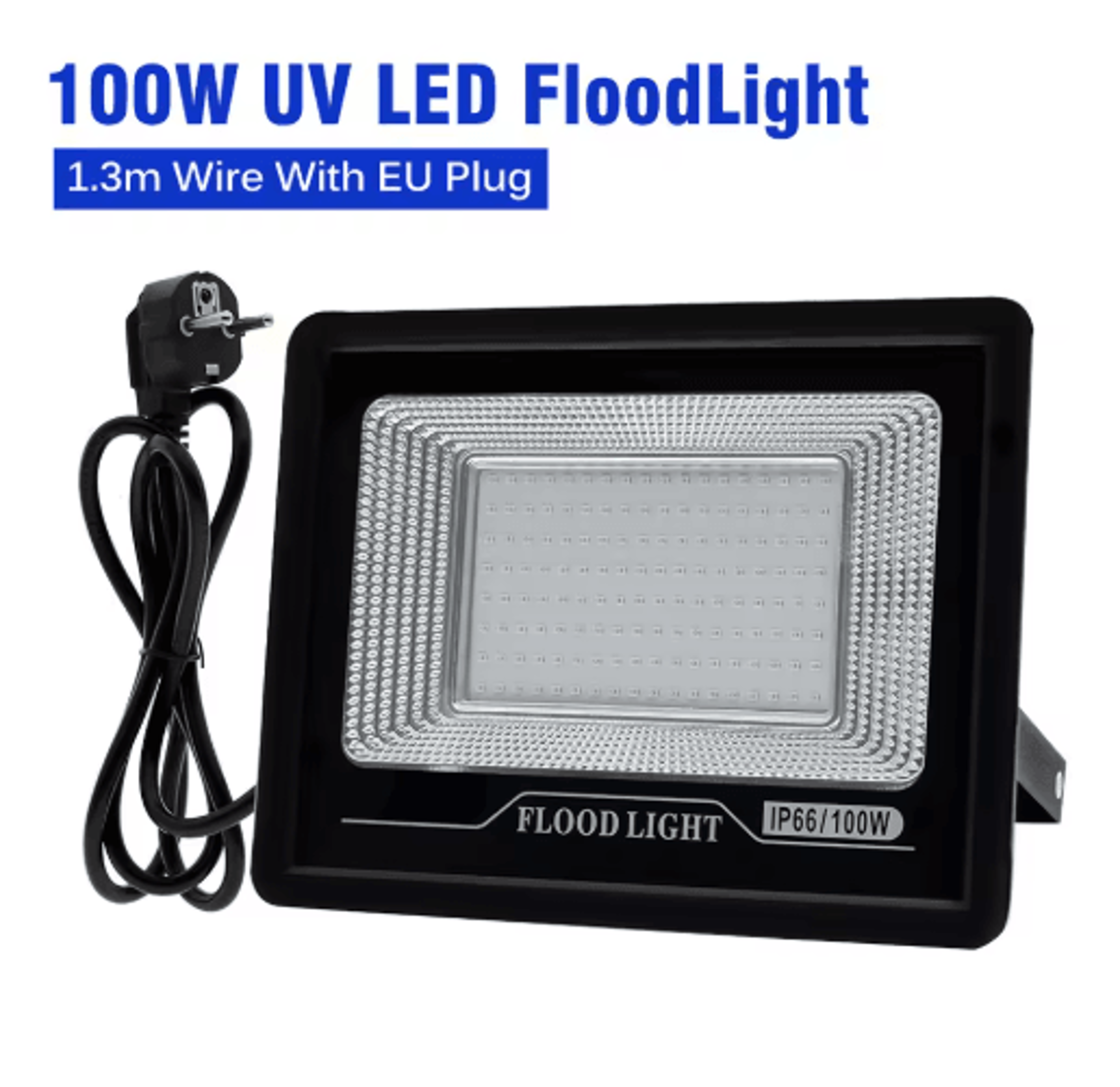 50W100W LED UV Floodlight 395400nm IP66 Waterproof Black Light For Parties  Outdoor Events 4
