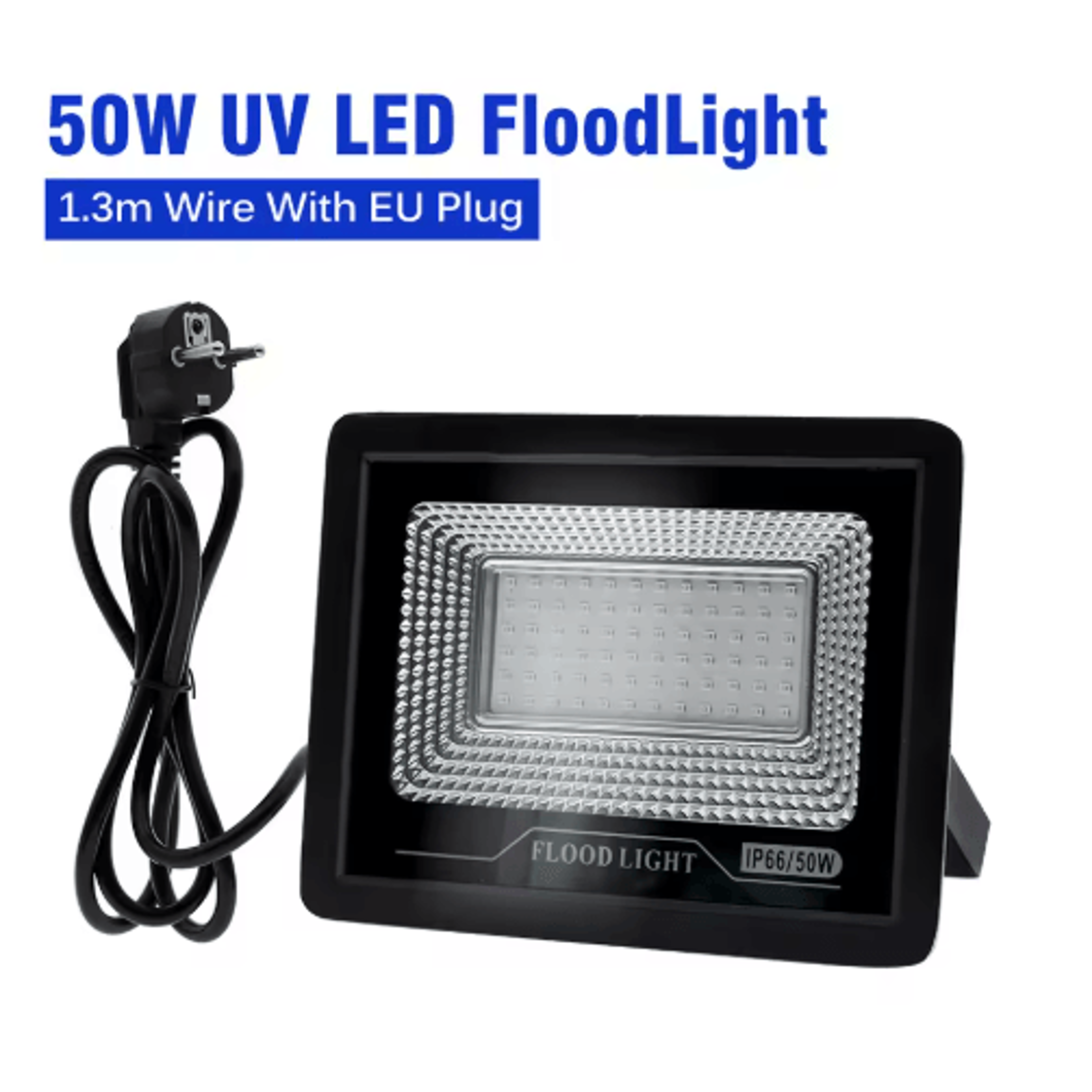 50W100W LED UV Floodlight 395400nm IP66 Waterproof Black Light For Parties  Outdoor Events 8