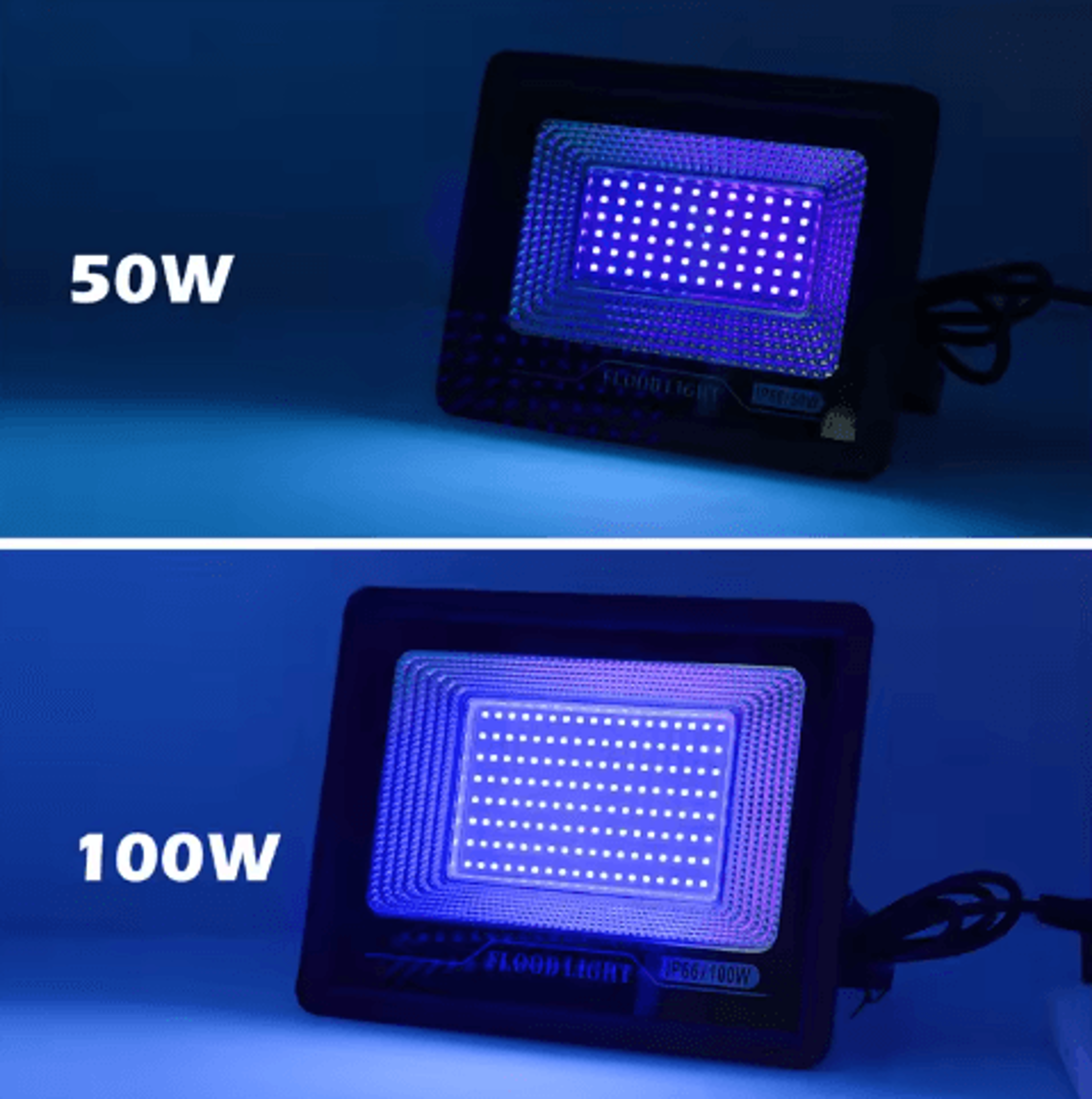 50W100W LED UV Floodlight 395400nm IP66 Waterproof Black Light For Parties  Outdoor Events 11