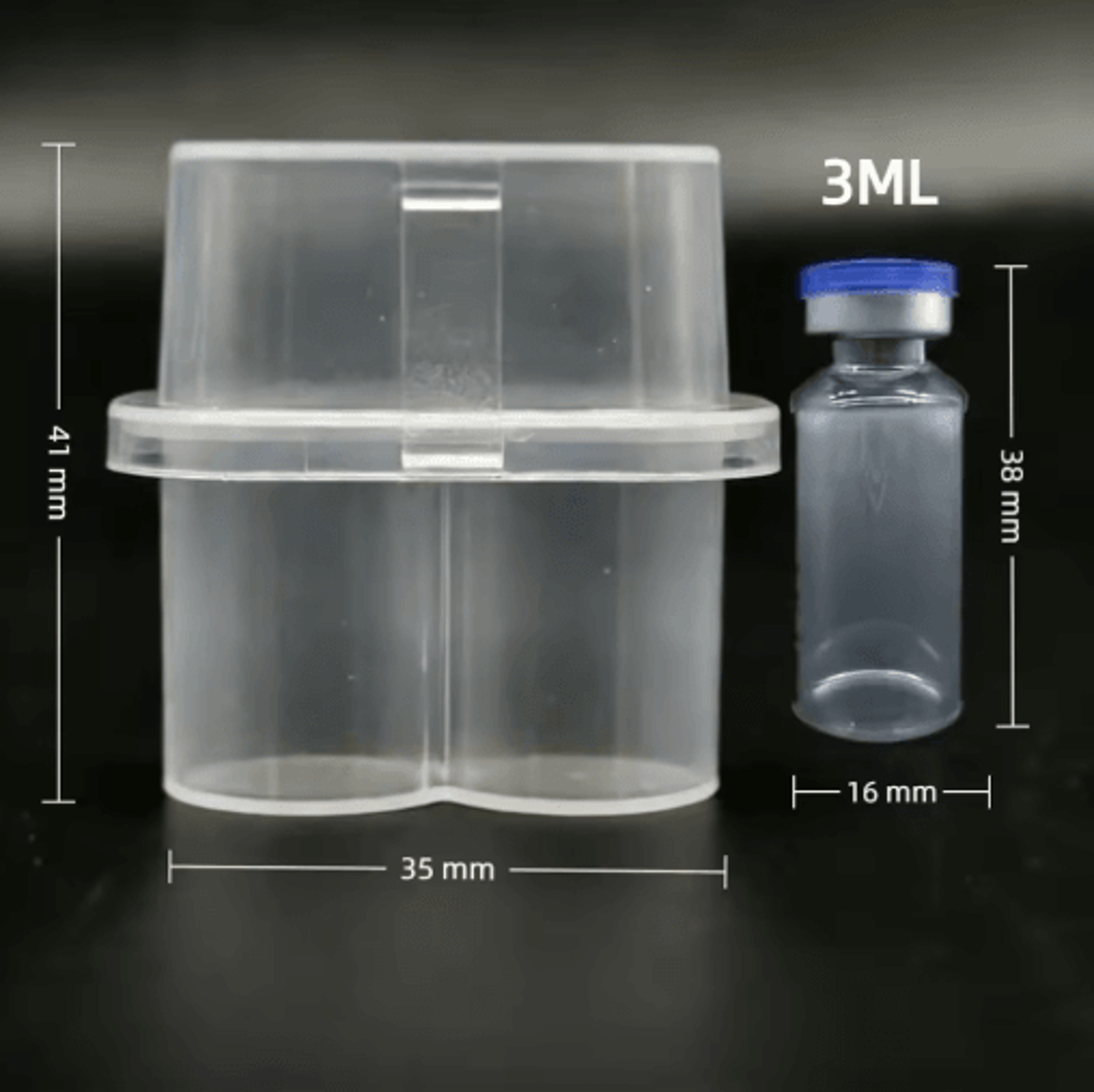 Stackable Vial Storage Box  10Slot Plastic Microtube Case For 3mL  10mL Tubes 6