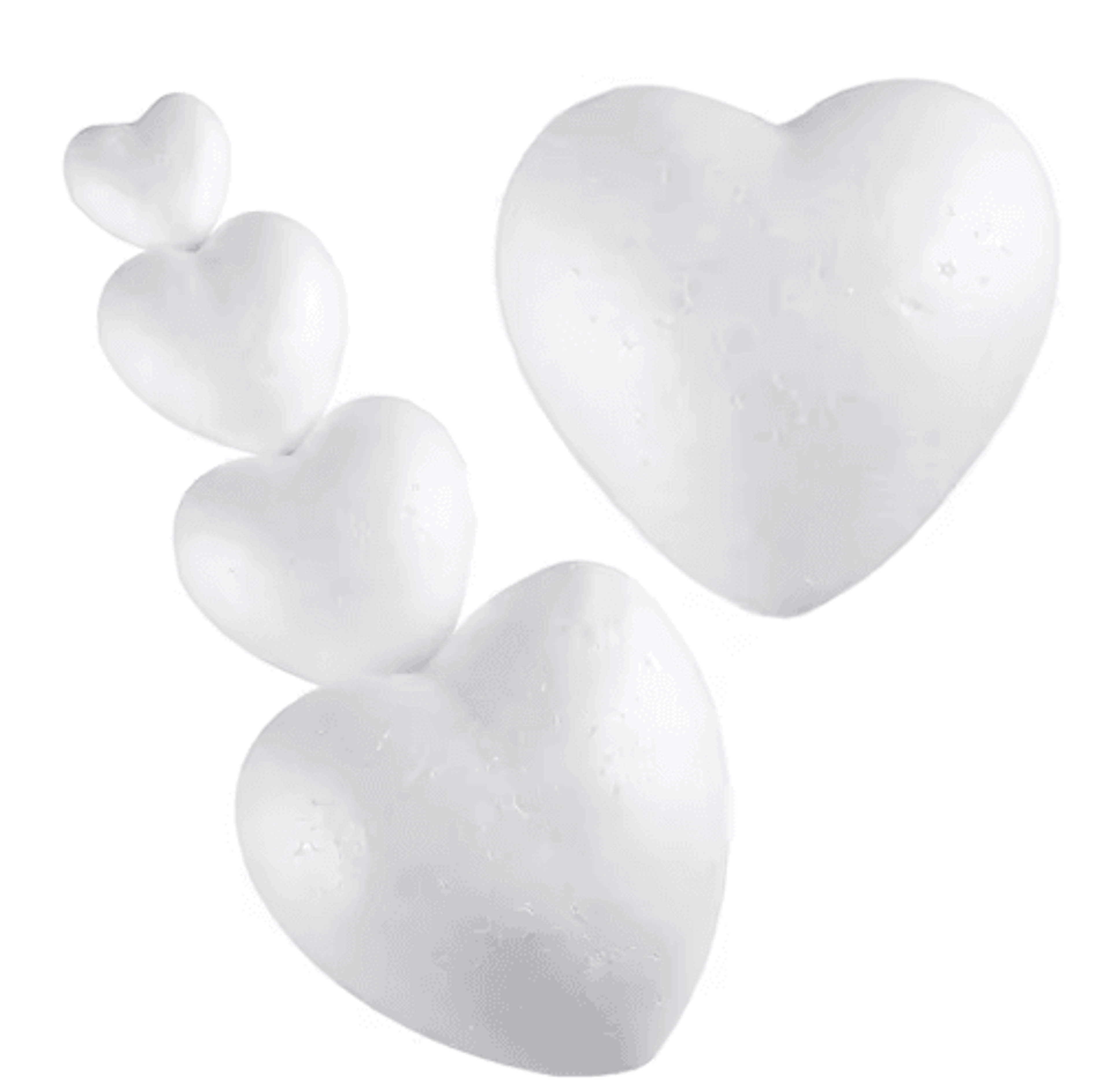 Heart Foam Craft Shapes  White Polystyrene Styrofoam Hearts For DIY Weddings  Party Decorations 9