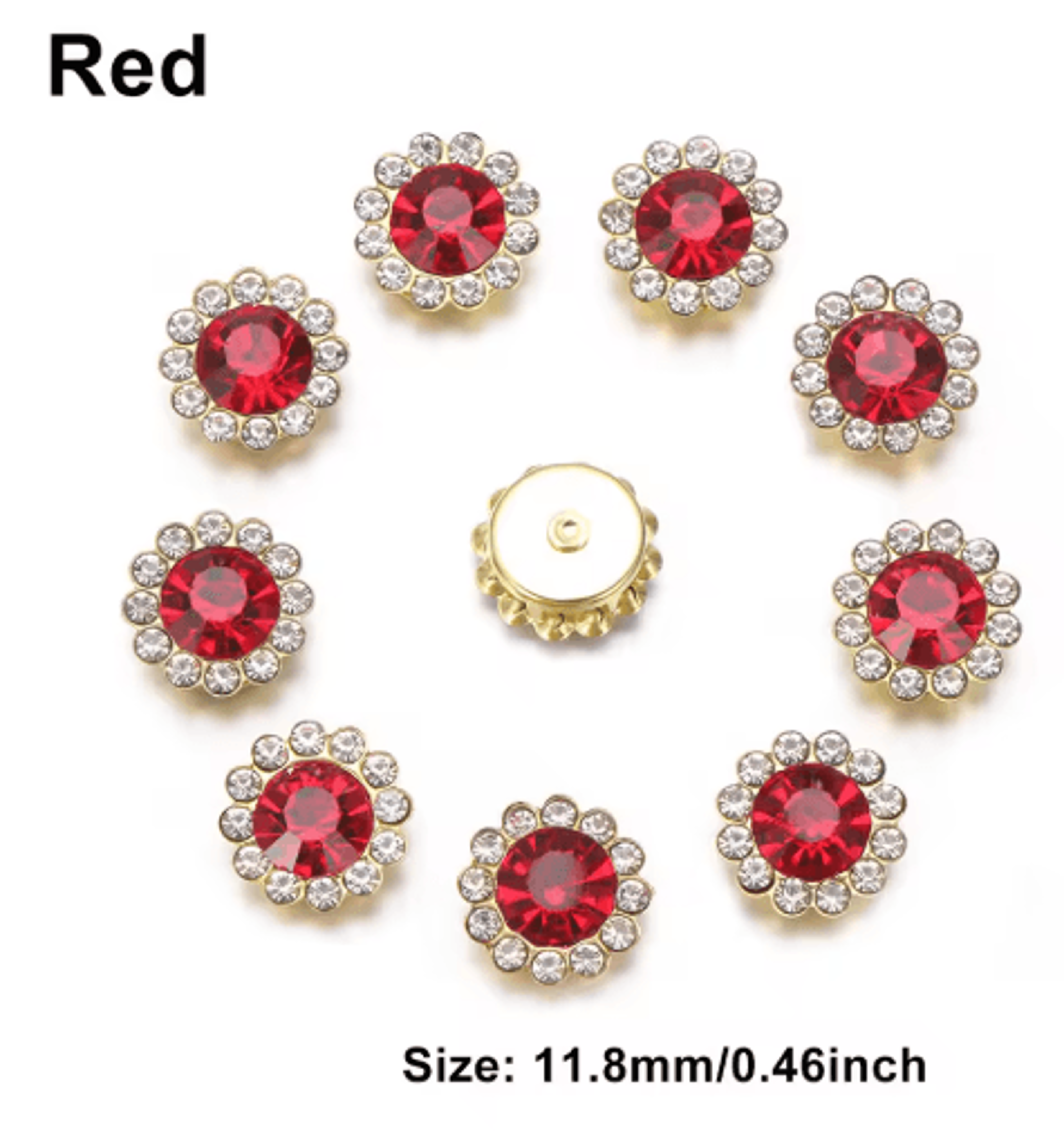 10Piece Snowflake Pearl Rhinestone Buttons  Decorative Flatback Embellishments For Clothing  DIY Cr 5