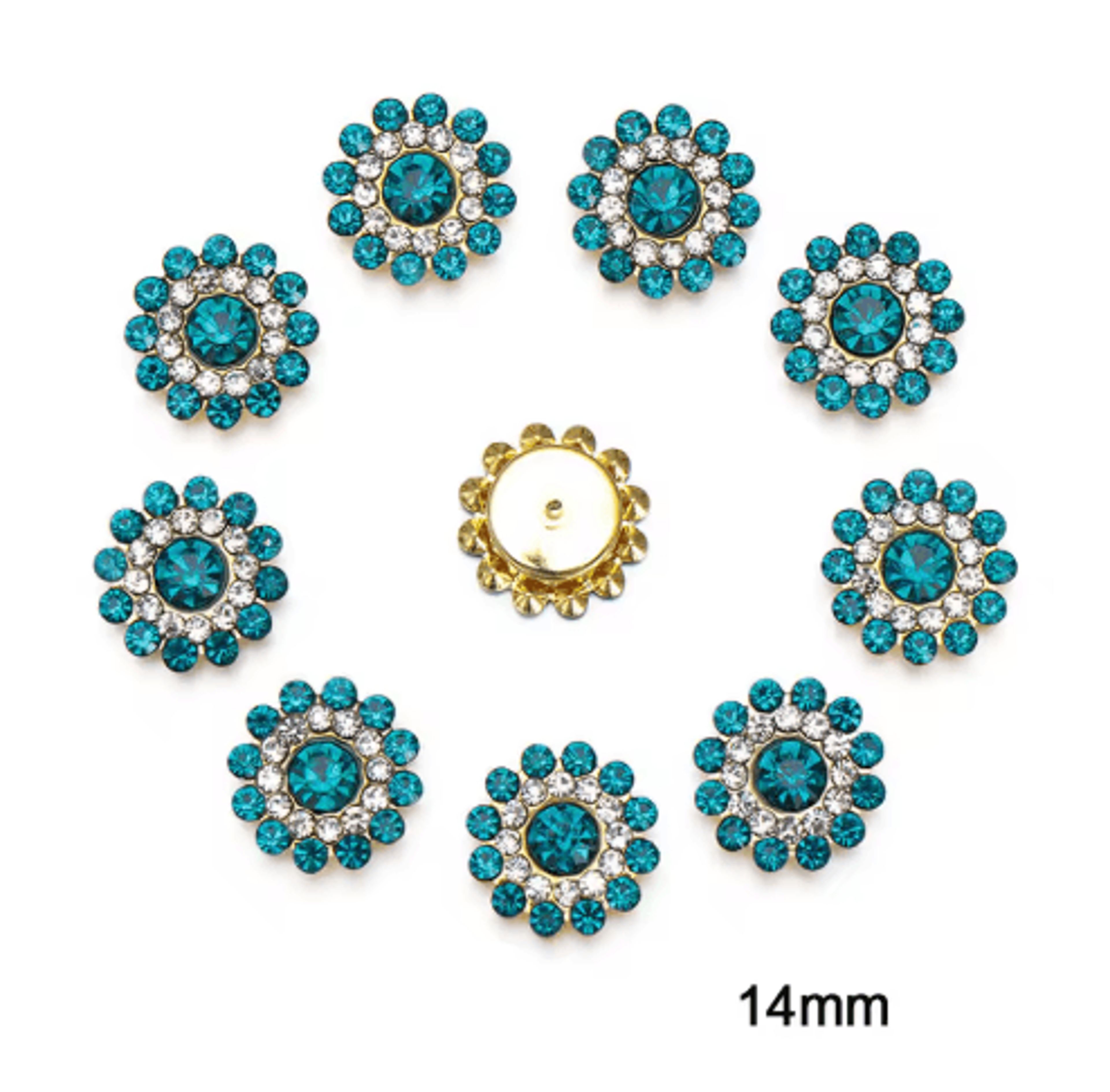 10Piece Snowflake Pearl Rhinestone Buttons  Decorative Flatback Embellishments For Clothing  DIY Cr 16