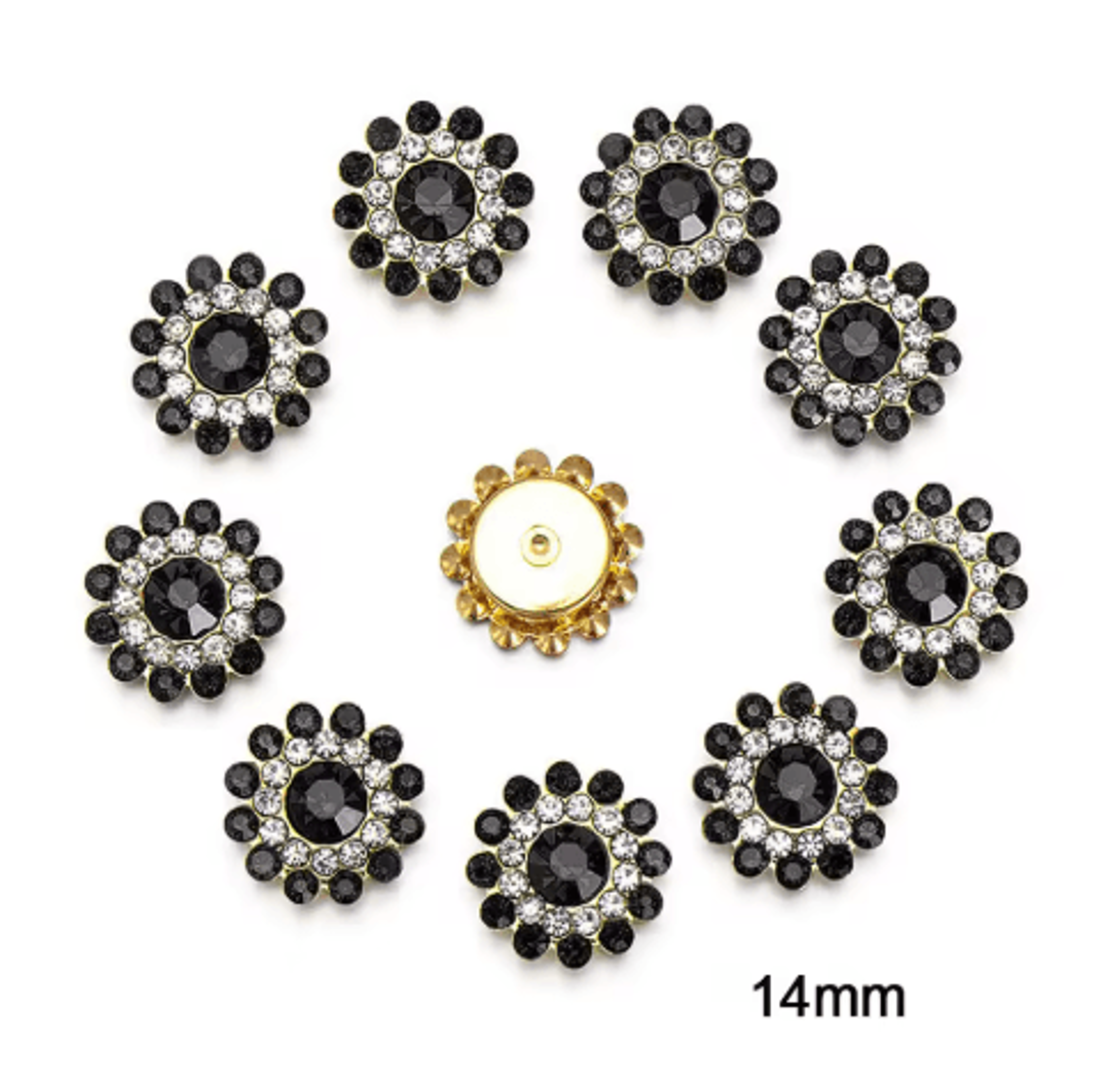 10Piece Snowflake Pearl Rhinestone Buttons  Decorative Flatback Embellishments For Clothing  DIY Cr 17