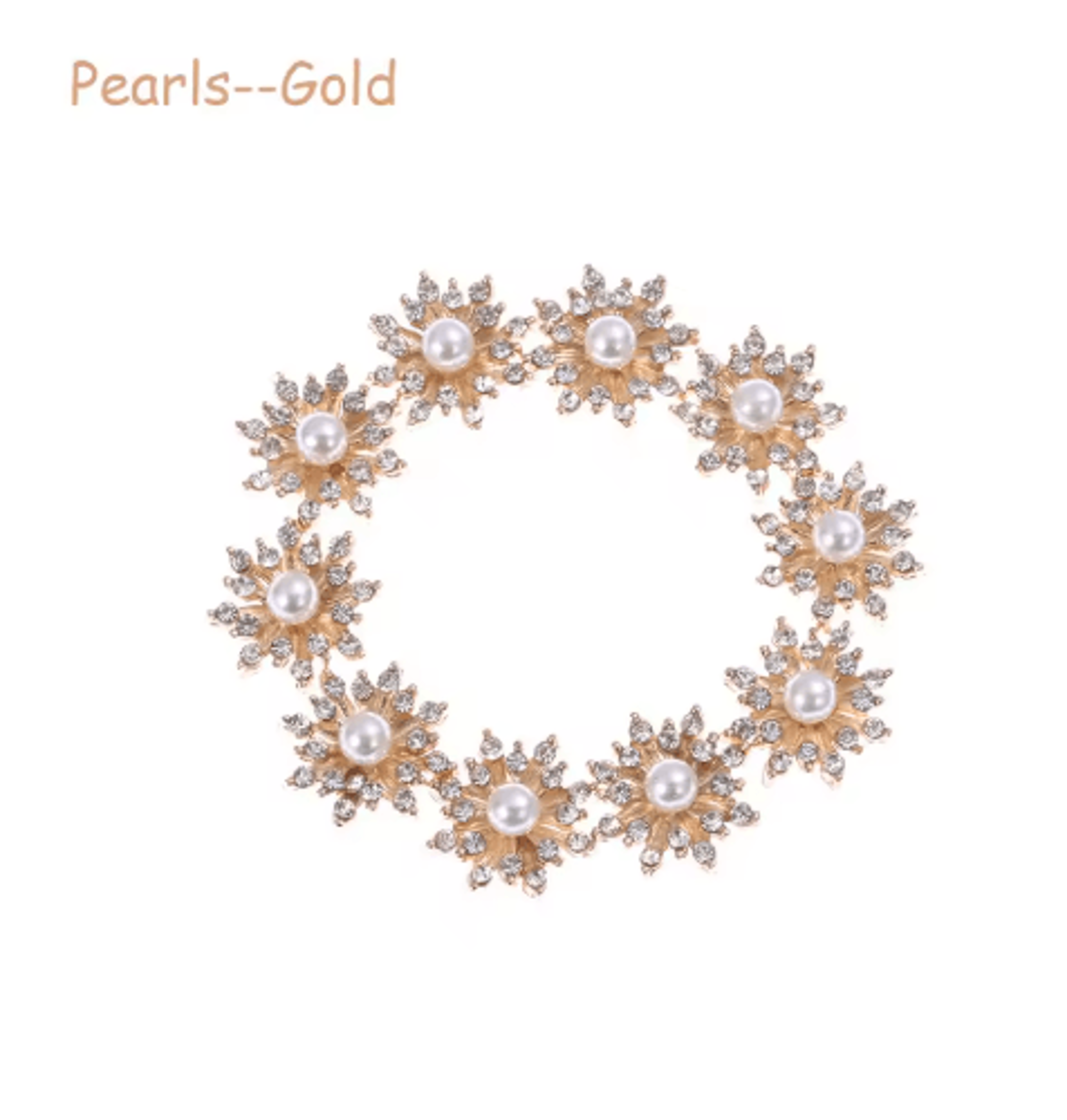 10Piece Snowflake Pearl Rhinestone Buttons  Decorative Flatback Embellishments For Clothing  DIY Cr 24