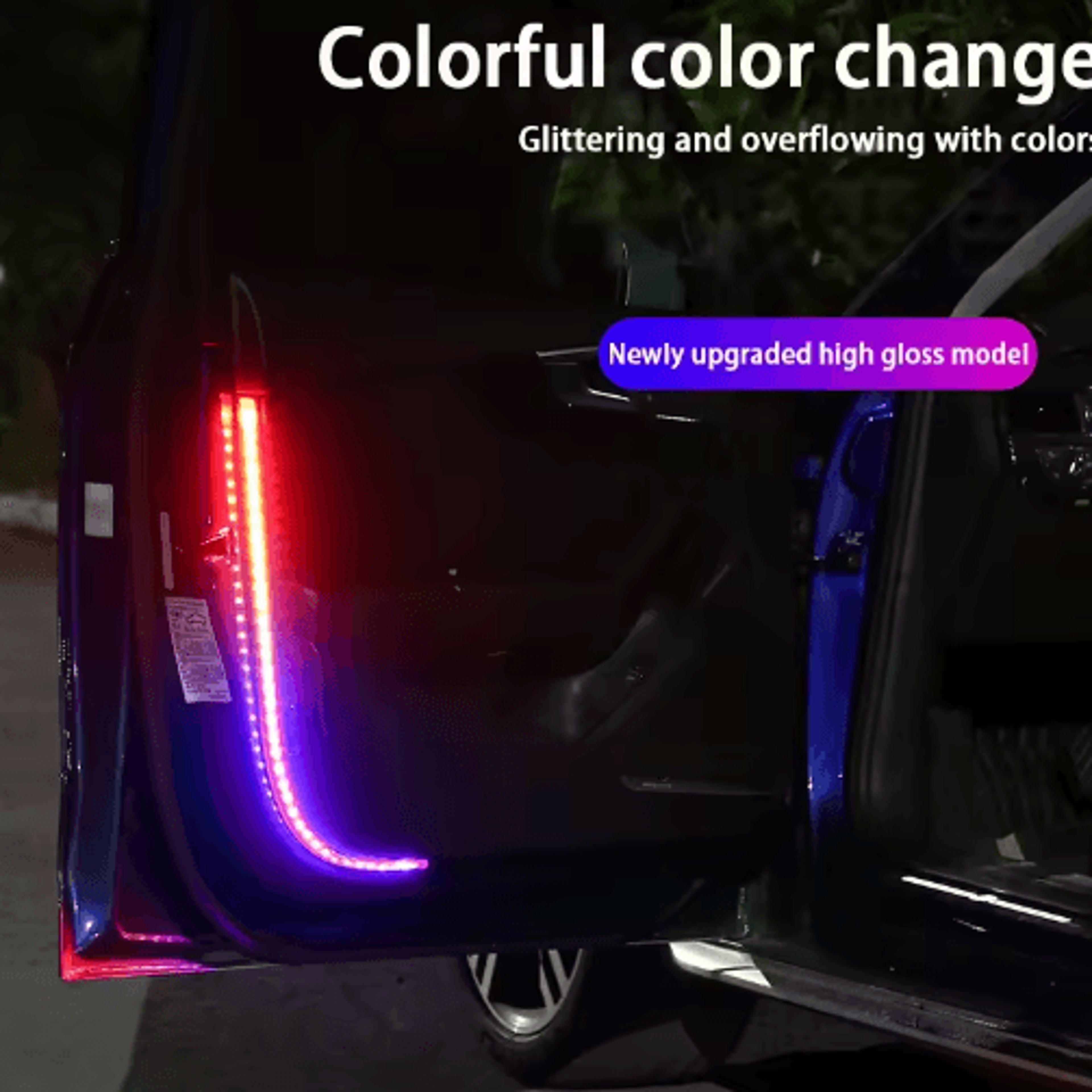 LED Car Door Warning Lights  AntiCollision Flashing Safety Lights 1 2 Or 4Pack 8