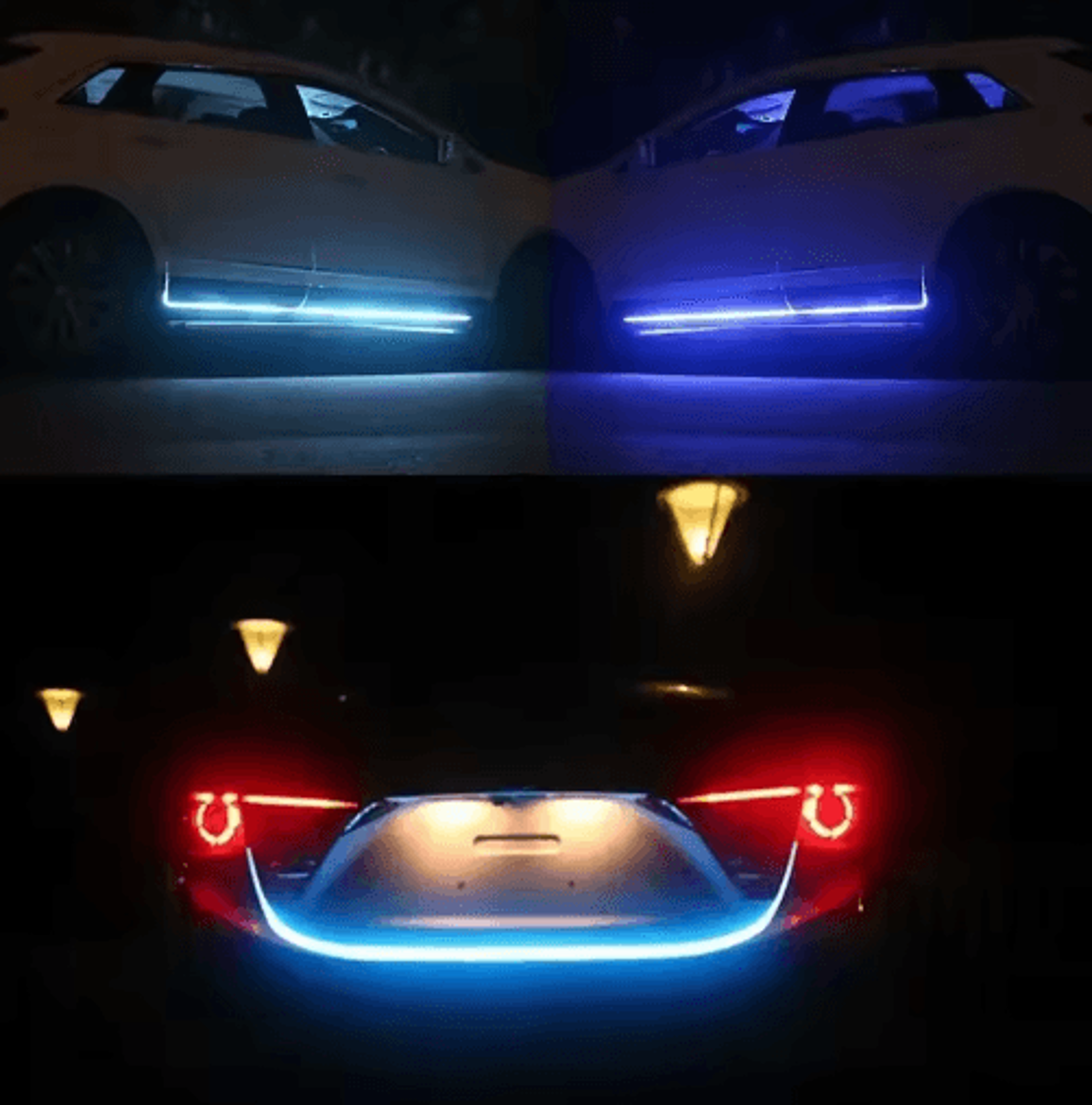 Dynamic LED Hood Light Strip  Scan Start Car Hood Decoration  Daytime Running Accent 8