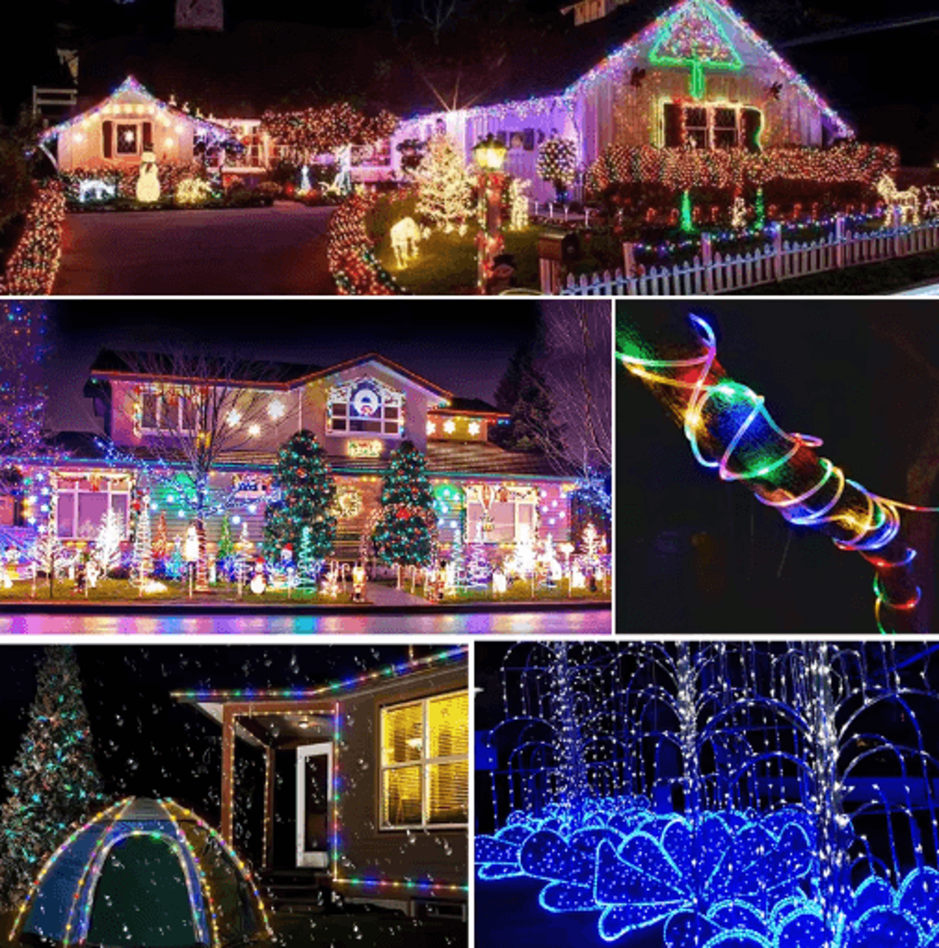 Solar LED Rope Lights  Waterproof Outdoor String Lights With 8 Lighting Modes 6