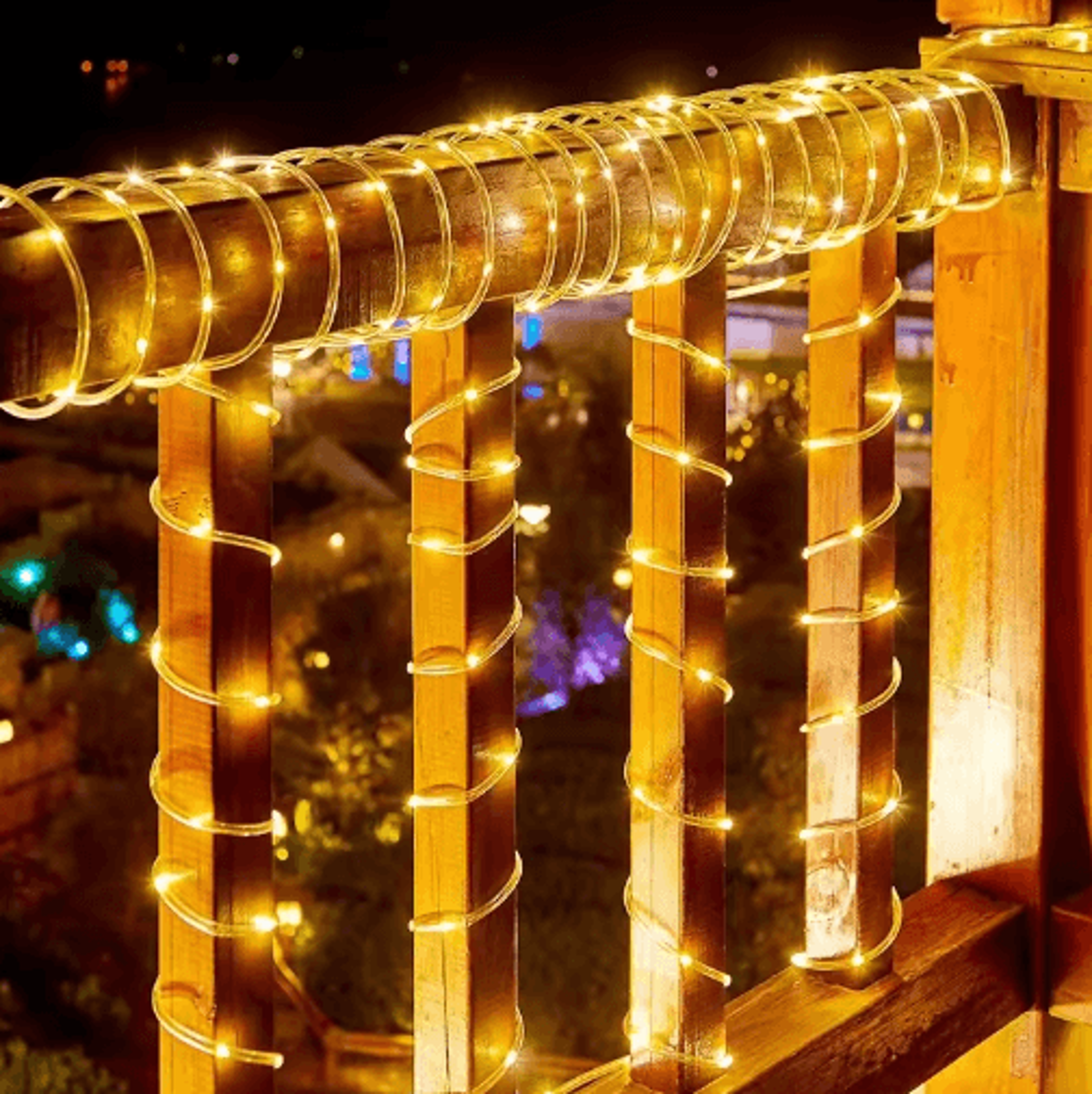 Solar LED Rope Lights  Waterproof Outdoor String Lights With 8 Lighting Modes 7