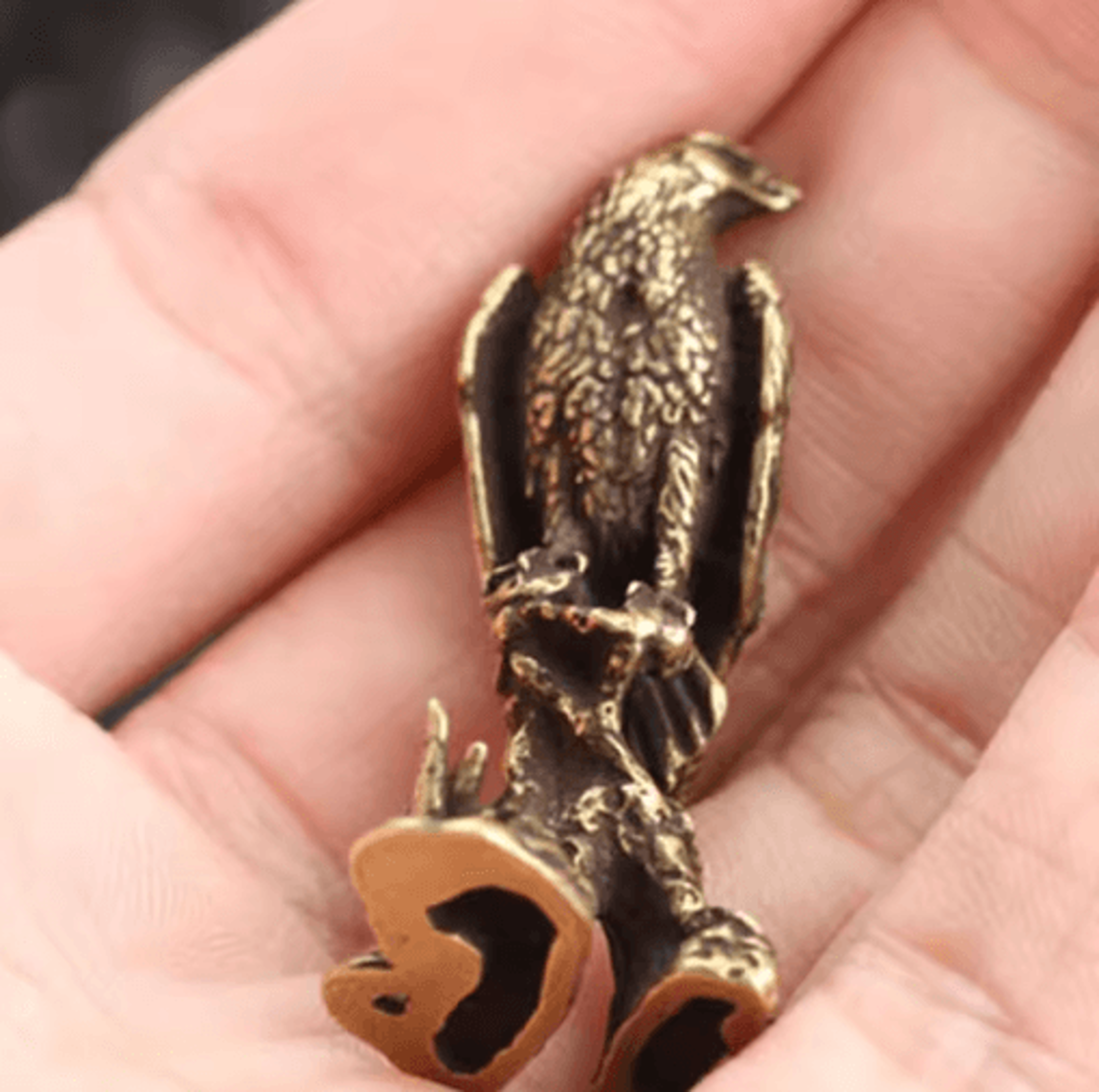 Handmade Vintage Copper Eagle Figurine  Decorative Bird Sculpture For Home  Office 3