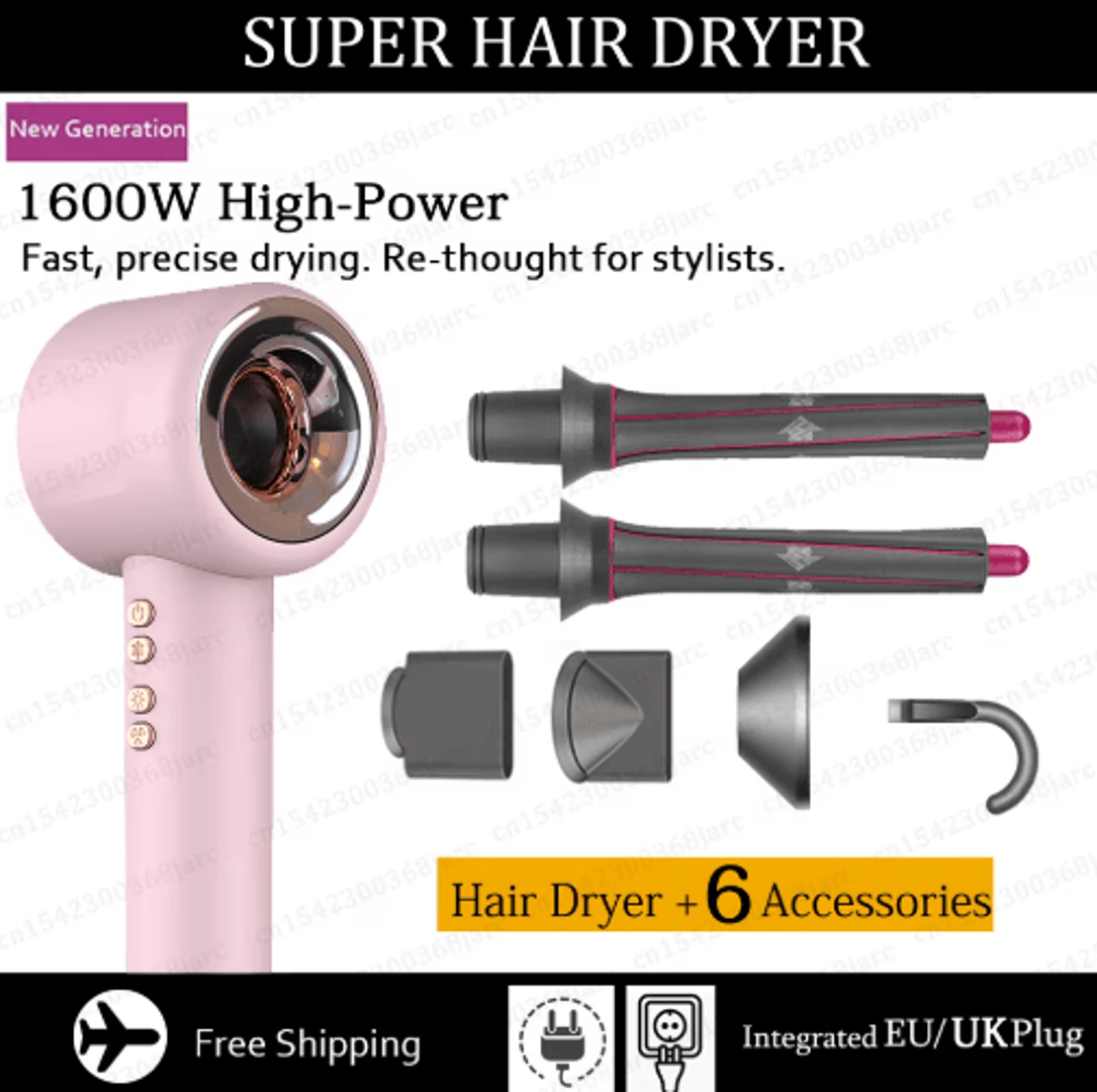 leafless high-speed ionic hair dryer – professional negative ion blow dryer for fast hair care & styling