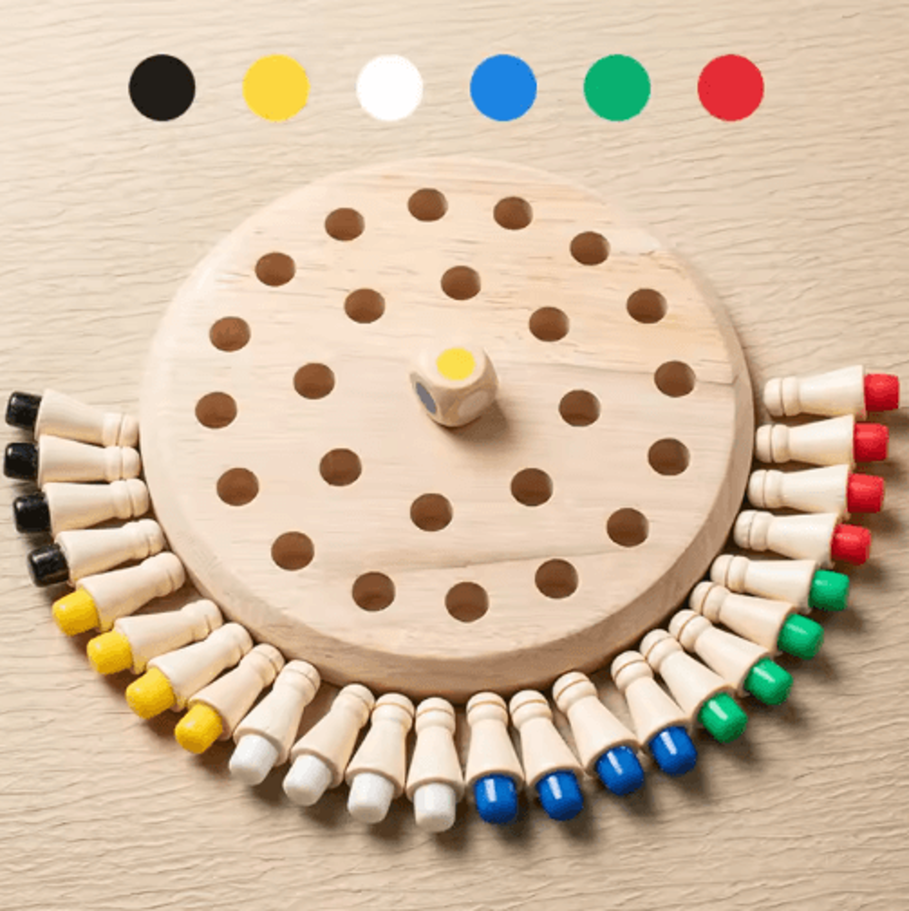 Wooden Memory Match Stick Color Game  Montessori Educational Board Toy For Kids 6