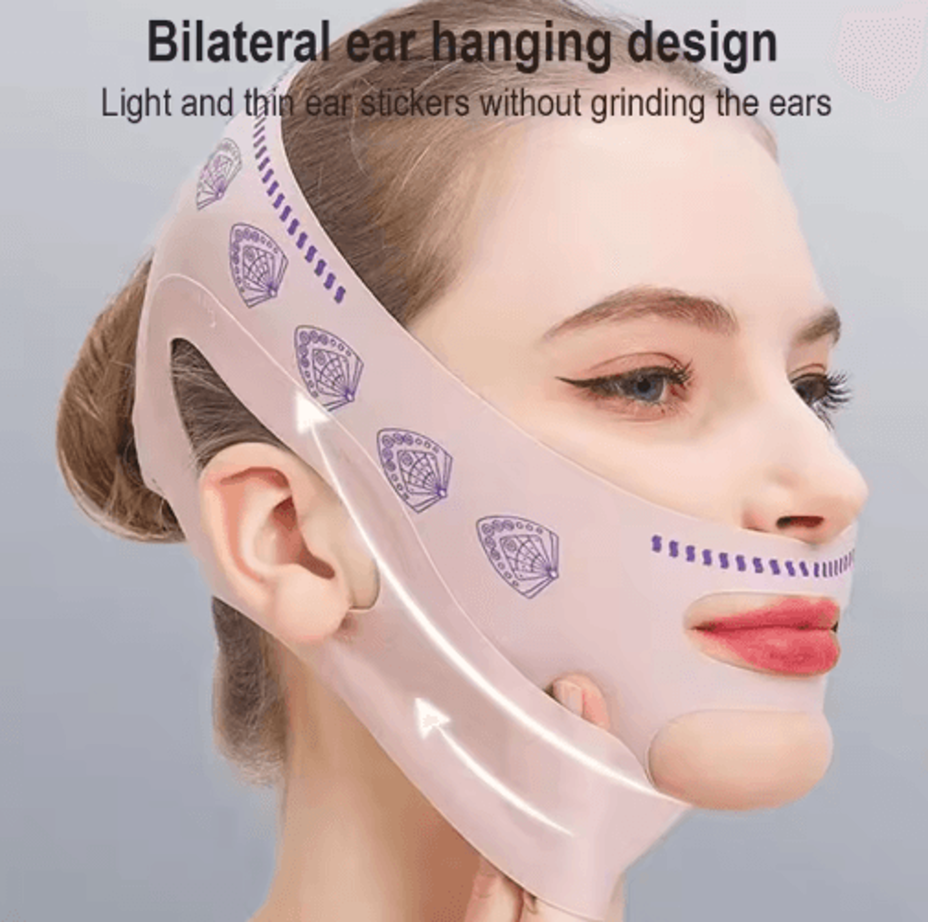 DoubleLayer Face Slimming Band  V Line Face Lifting  Chin Support Strap 4