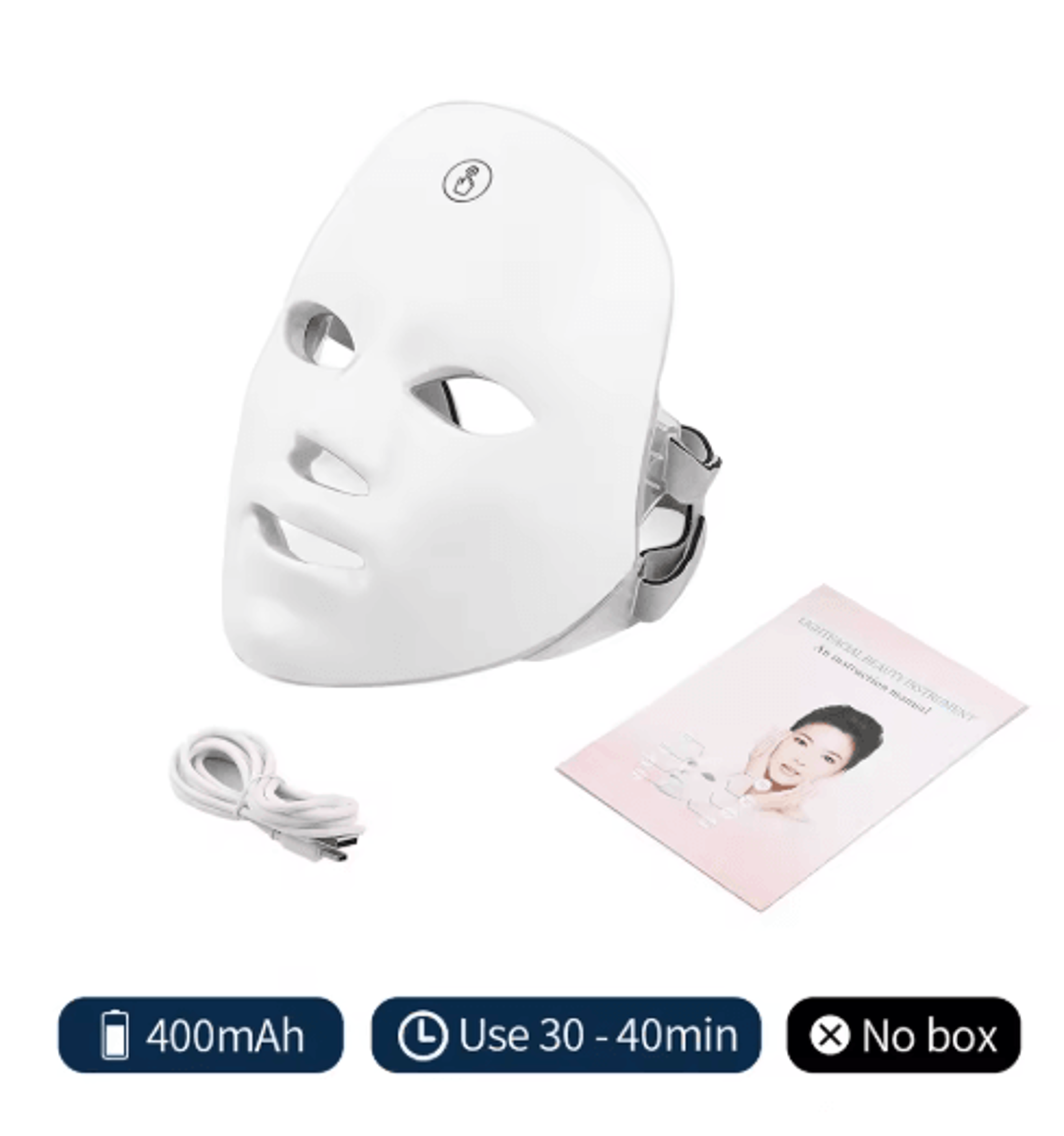 Rechargeable 7Color LED Facial Mask  Photon Light Therapy Beauty Mask For Home Skincare 1