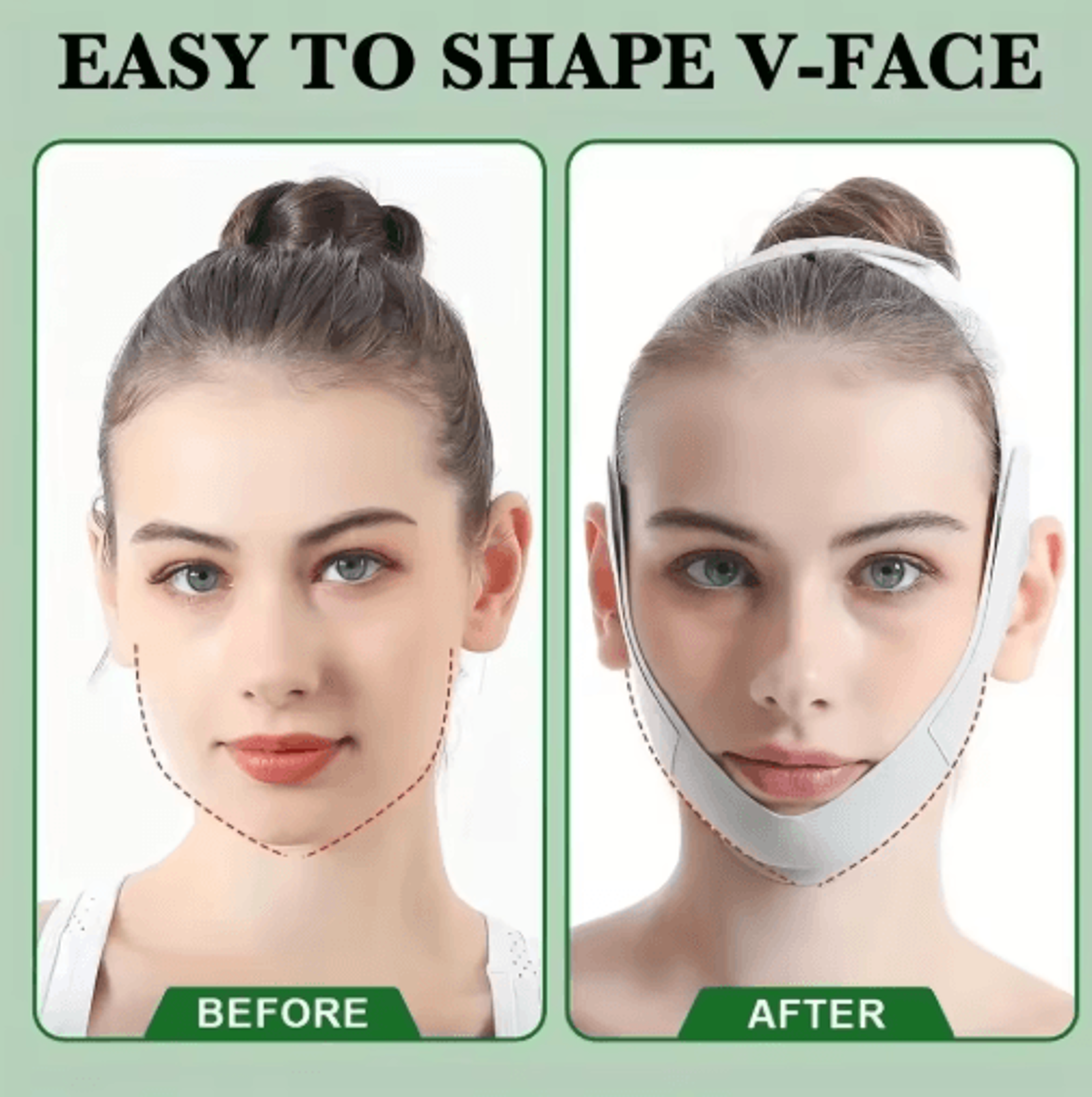 Adjustable VShape Face Lift Band  Breathable Facial Slimming Strap For Double Chin Support 4