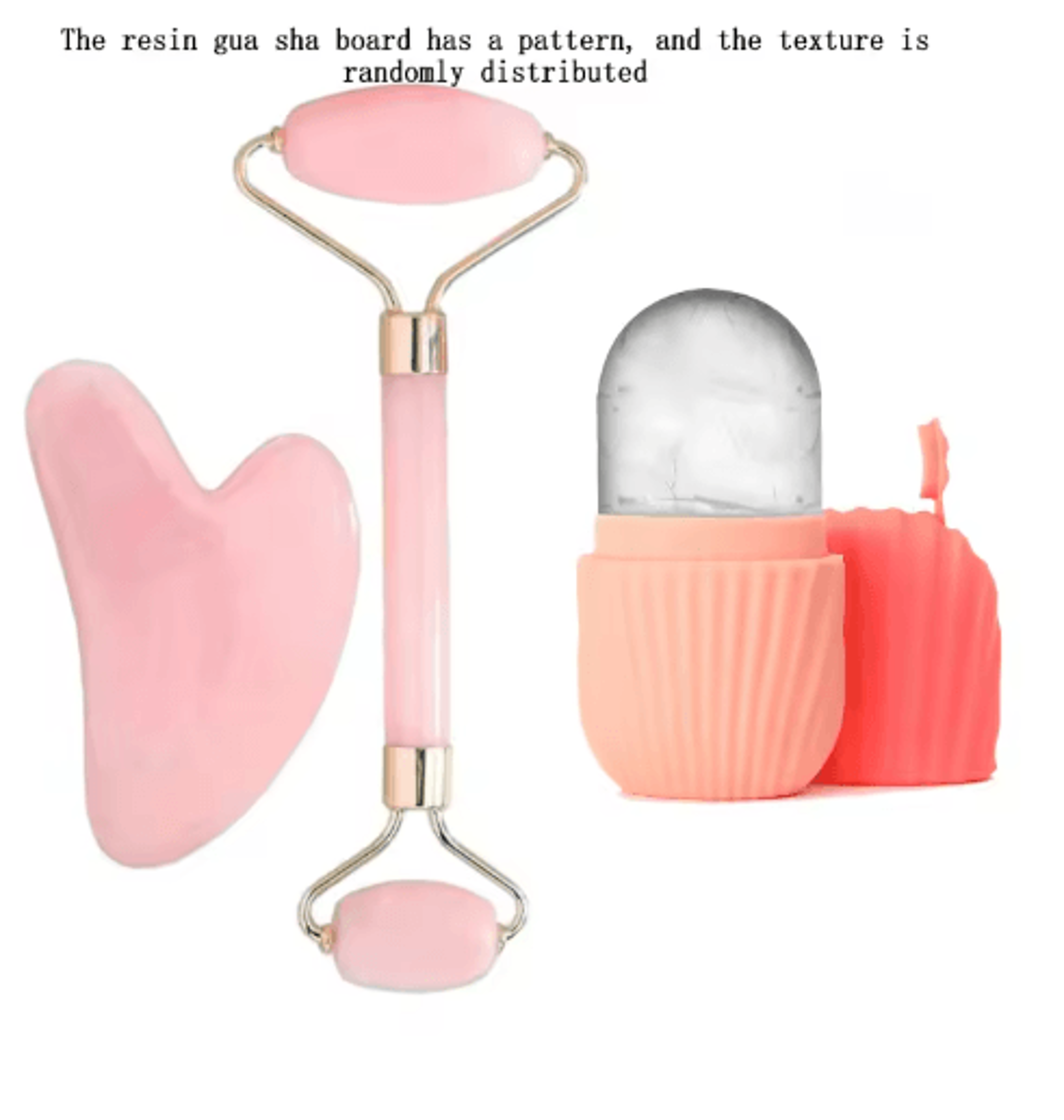 3Piece Ice Face Roller  Gua Sha Set  Facial Massage Roller For Lifting  Contouring 4