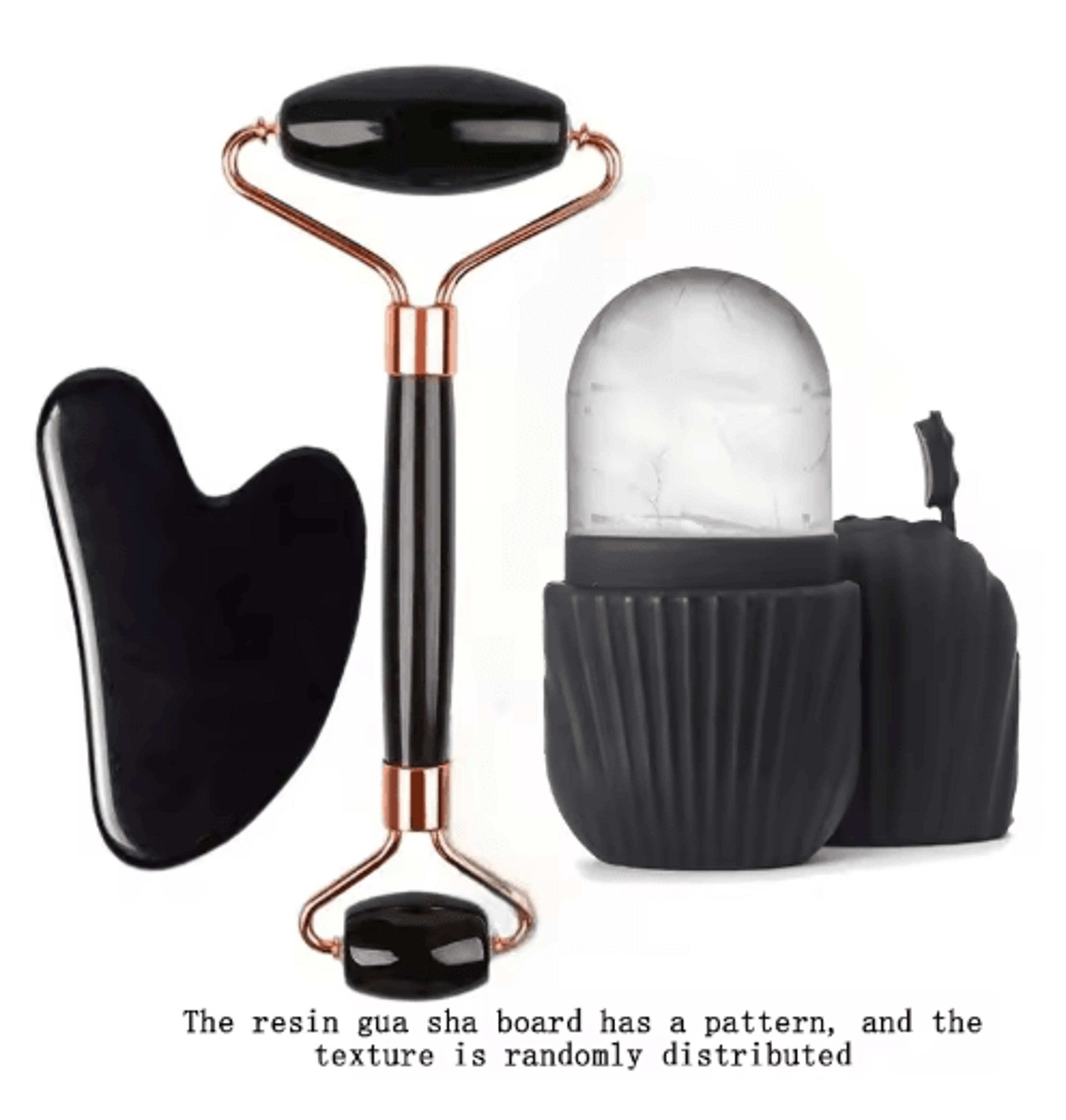 3Piece Ice Face Roller  Gua Sha Set  Facial Massage Roller For Lifting  Contouring 5