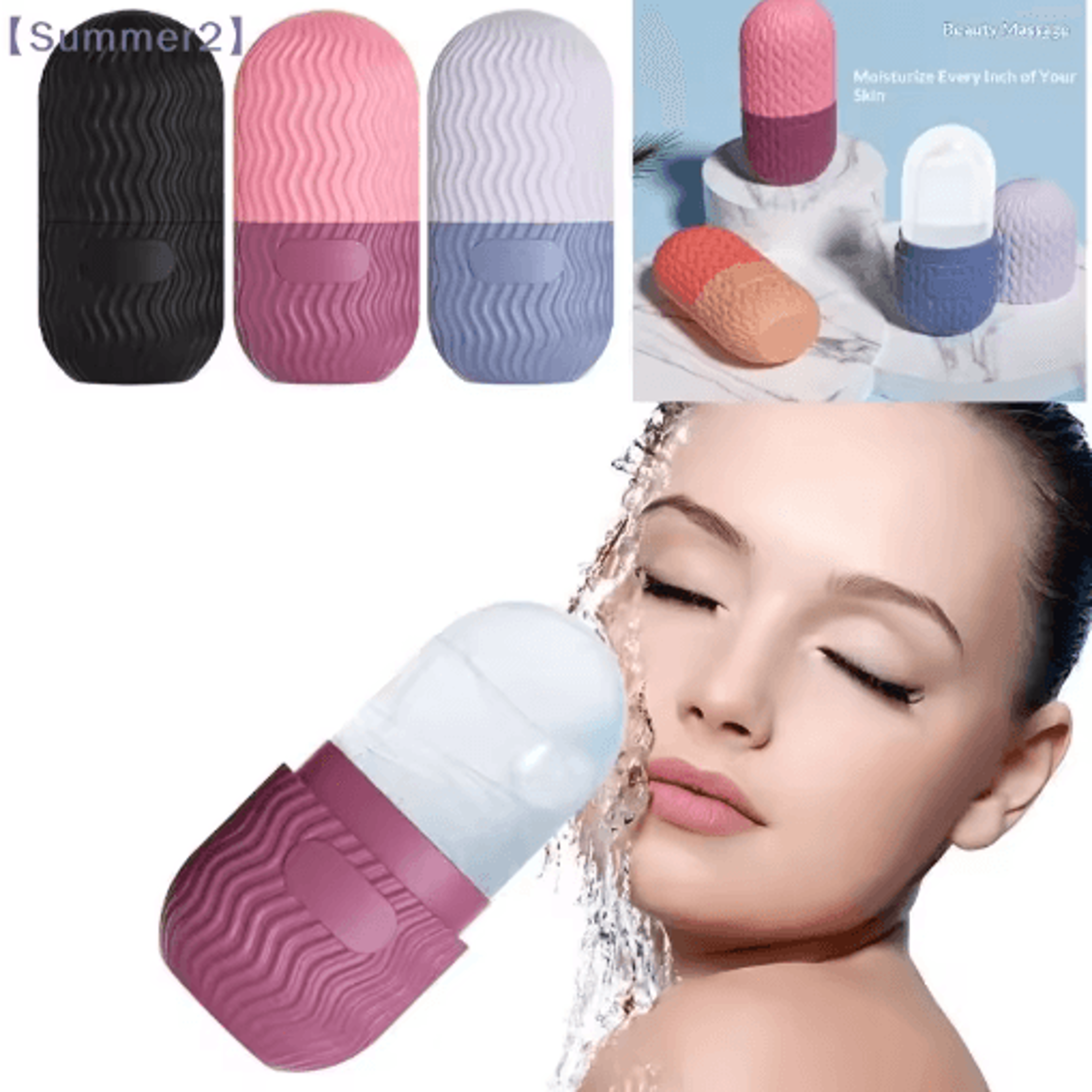 Silicone Face Ice Roller  Reusable Cold Therapy Beauty Tool For Refreshing Skincare 21