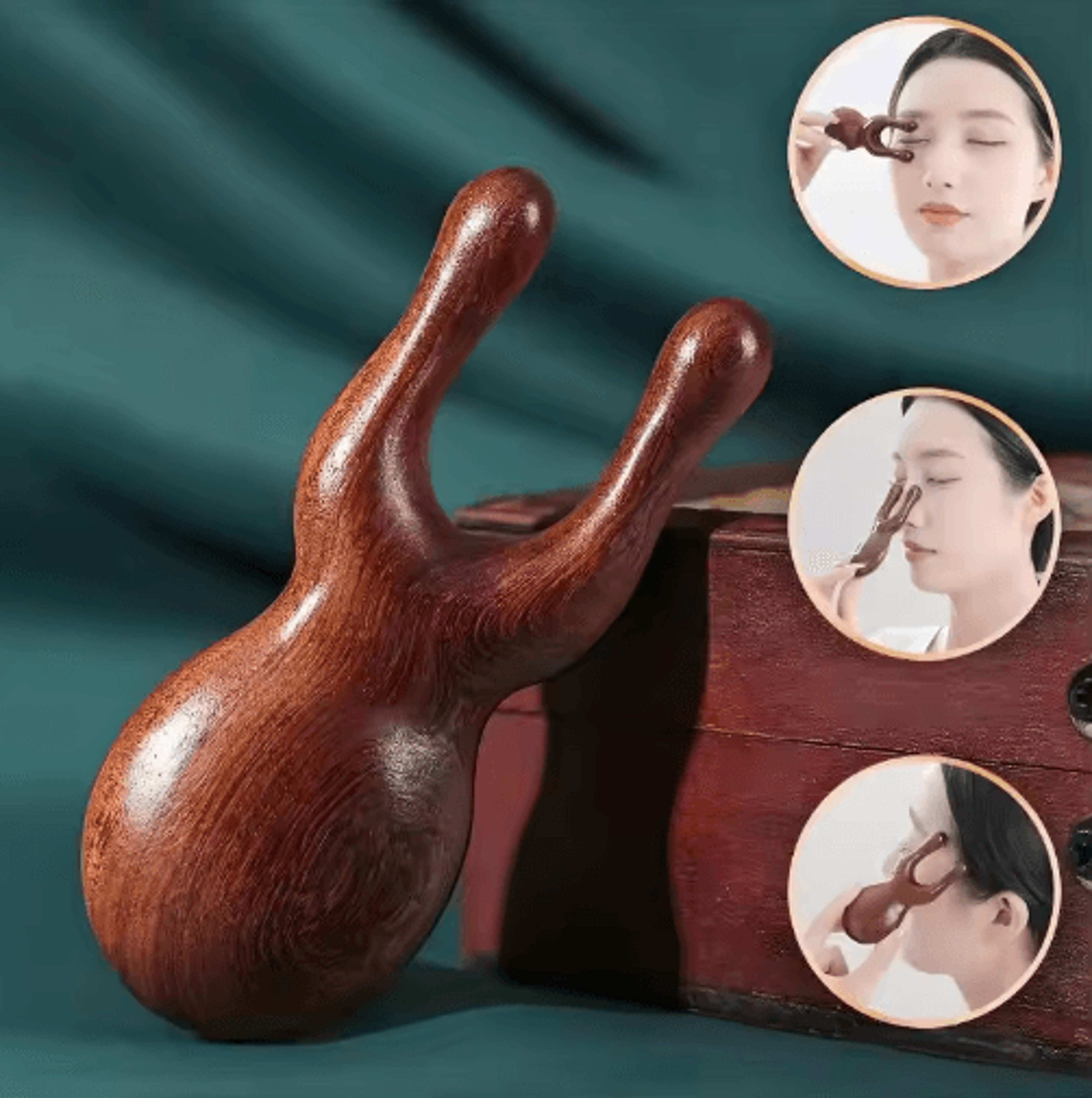Sandalwood Face Massager  Wooden Facial  Eye Massage Tool For Relaxing Skincare 11