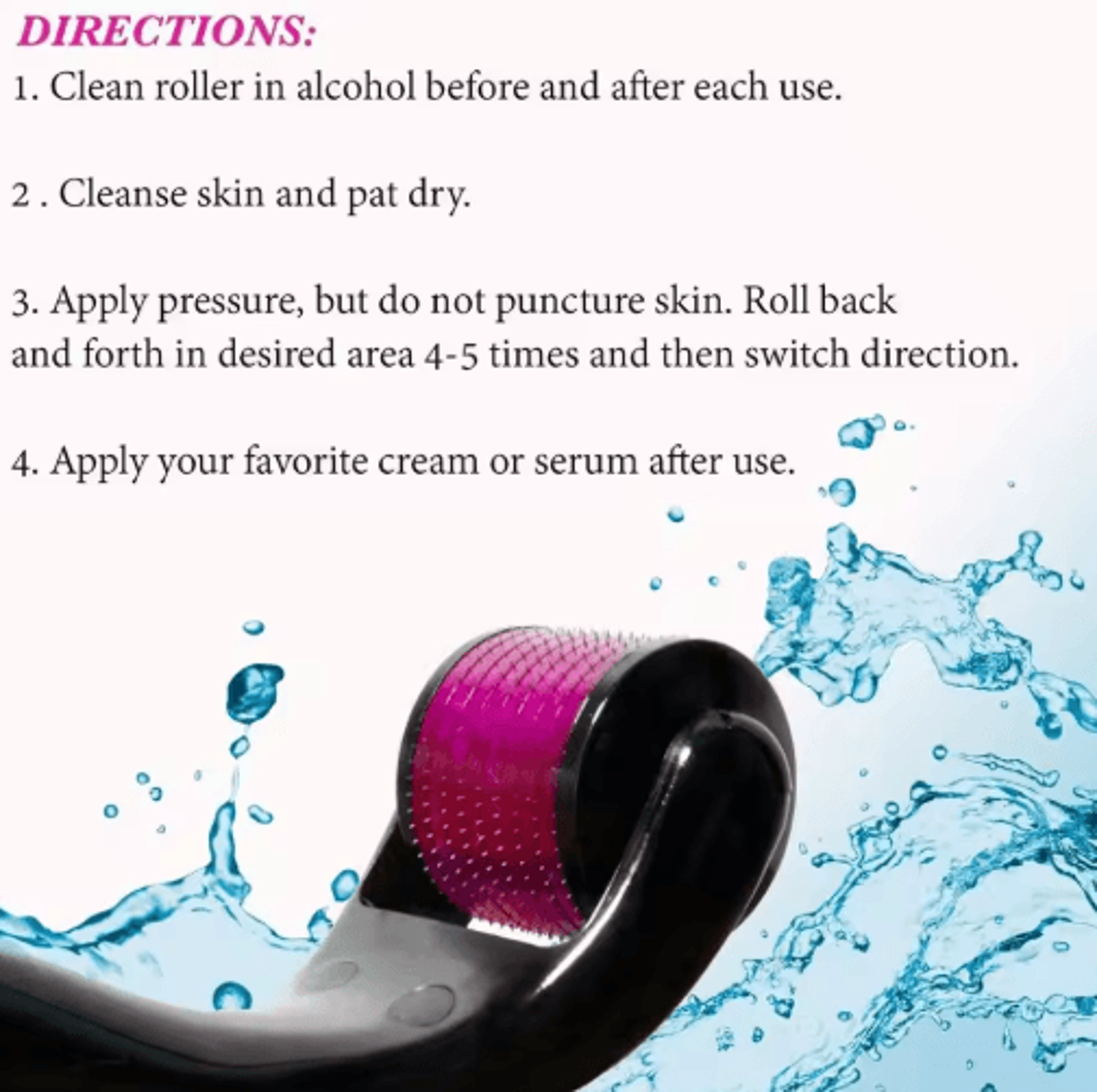 540 Titanium Derma Roller  Precision Microneedle Skin Care Tool For Face 17
