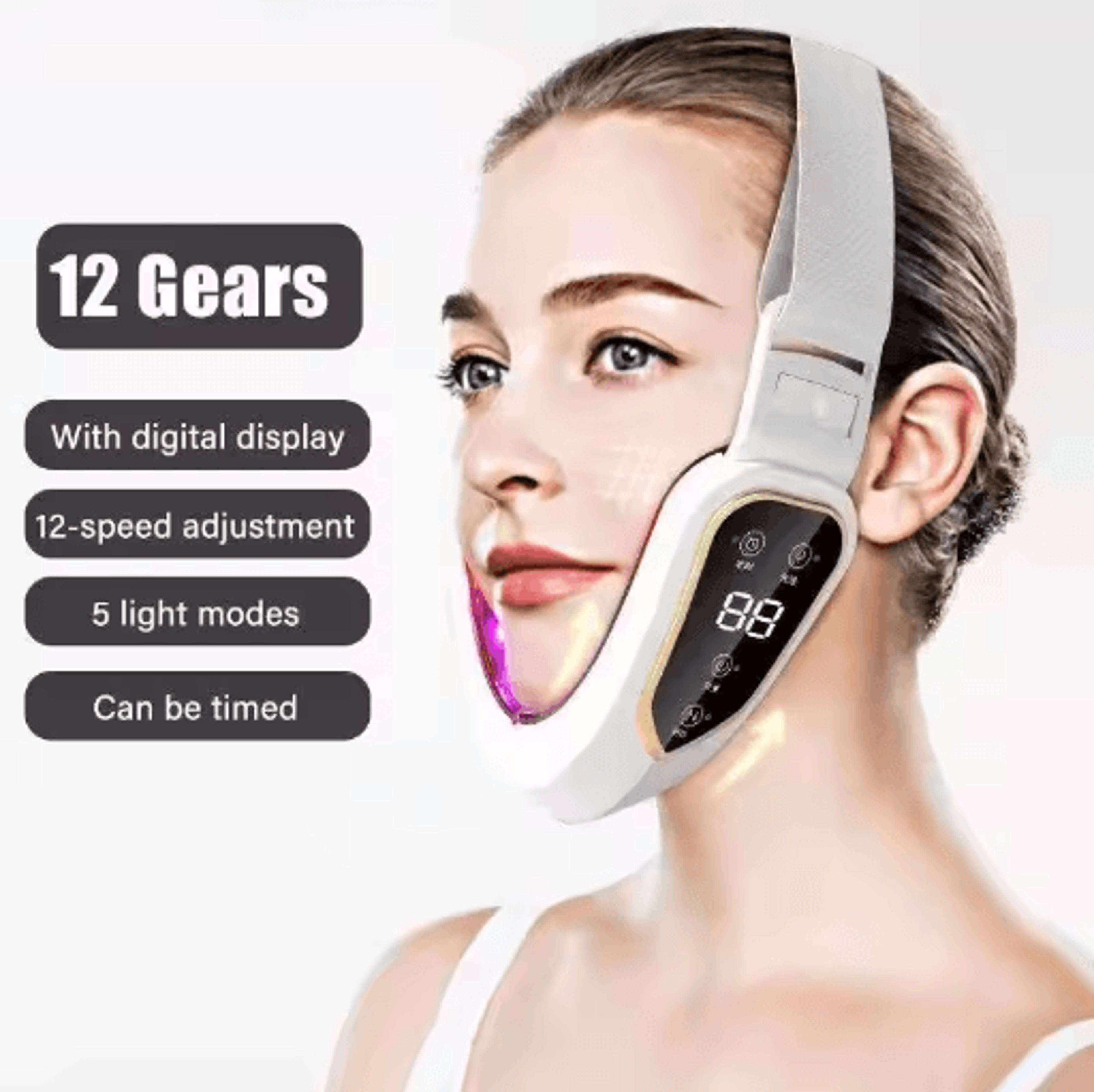 Electric VLine Facial Massager  Vibration Face  Neck Beauty Device For Daily Skincare 7