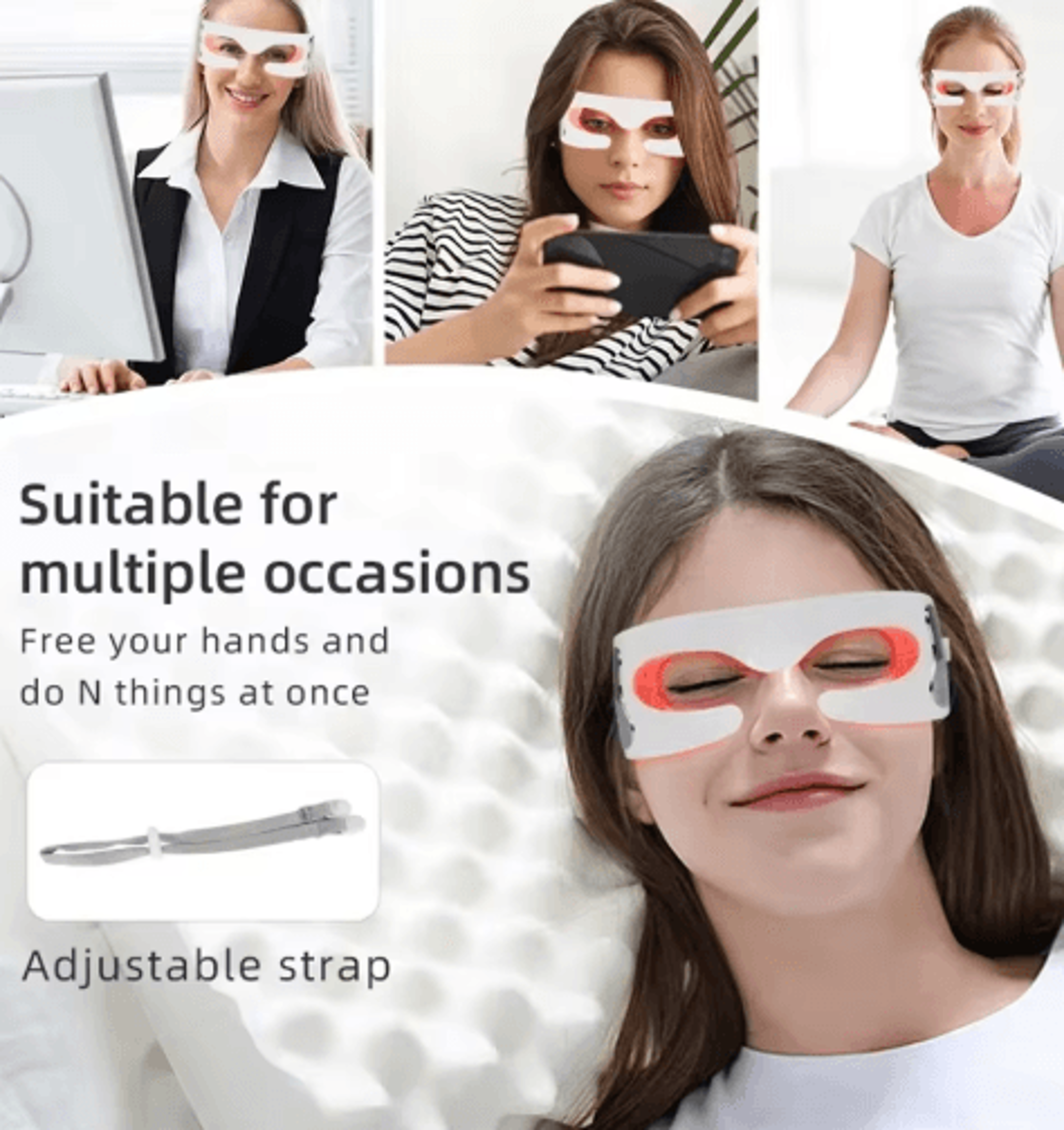 LED Photon Eye Massager  Rechargeable Eye Care Beauty Device For Daily Skincare 2