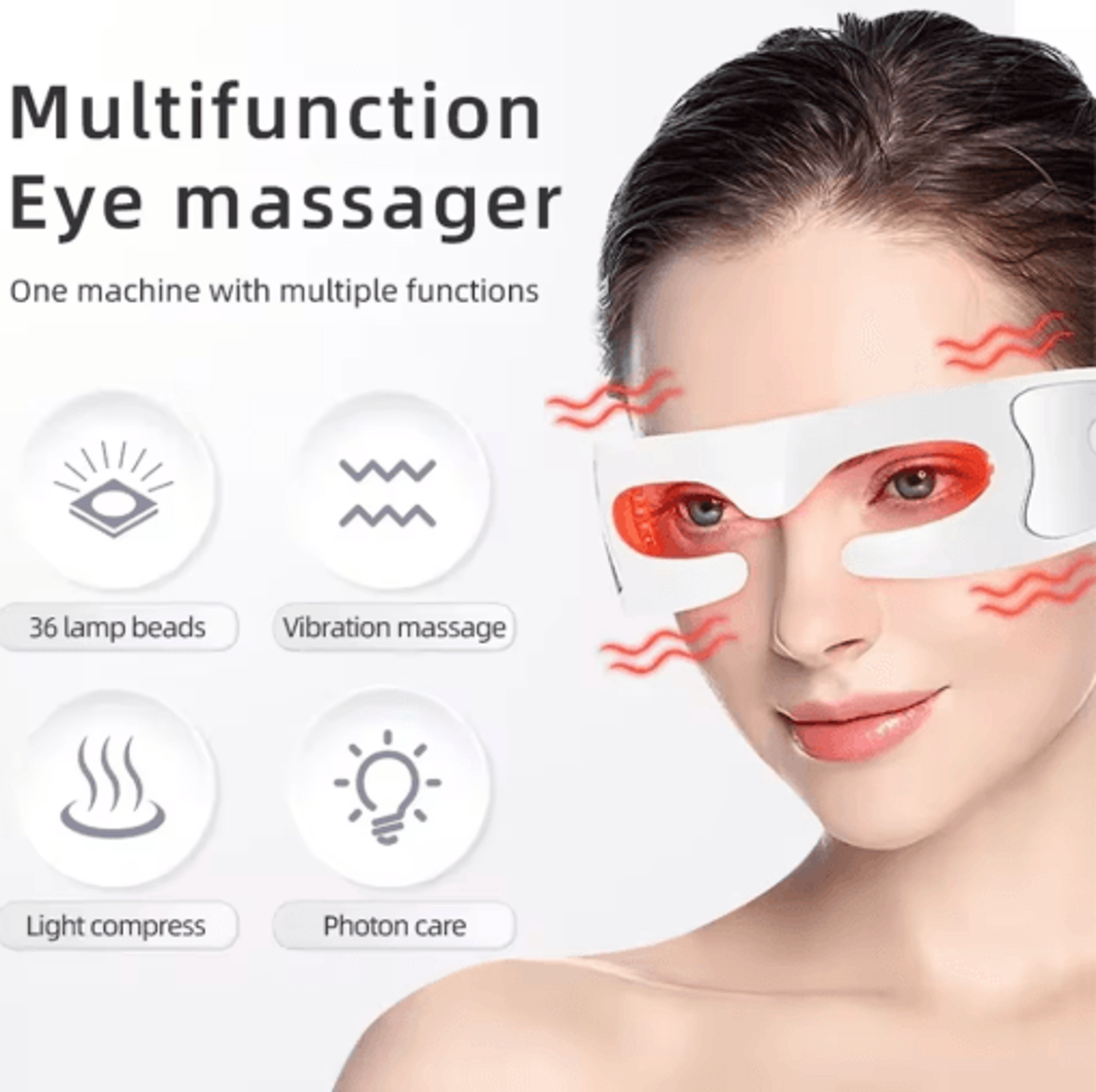 LED Photon Eye Massager  Rechargeable Eye Care Beauty Device For Daily Skincare 6