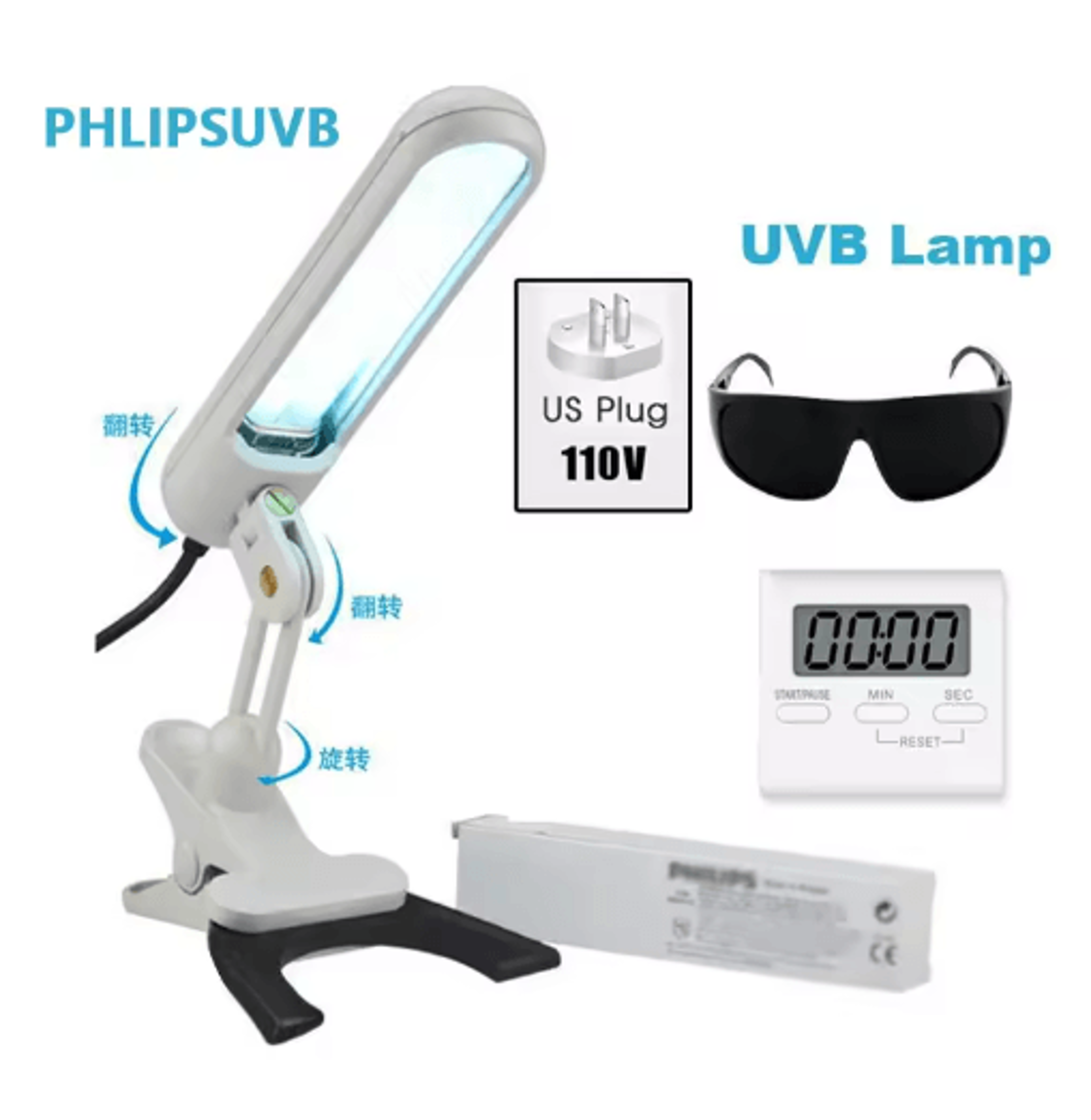311nm UVB Light Therapy Lamp  Portable UVB Device For Targeted Skincare 3