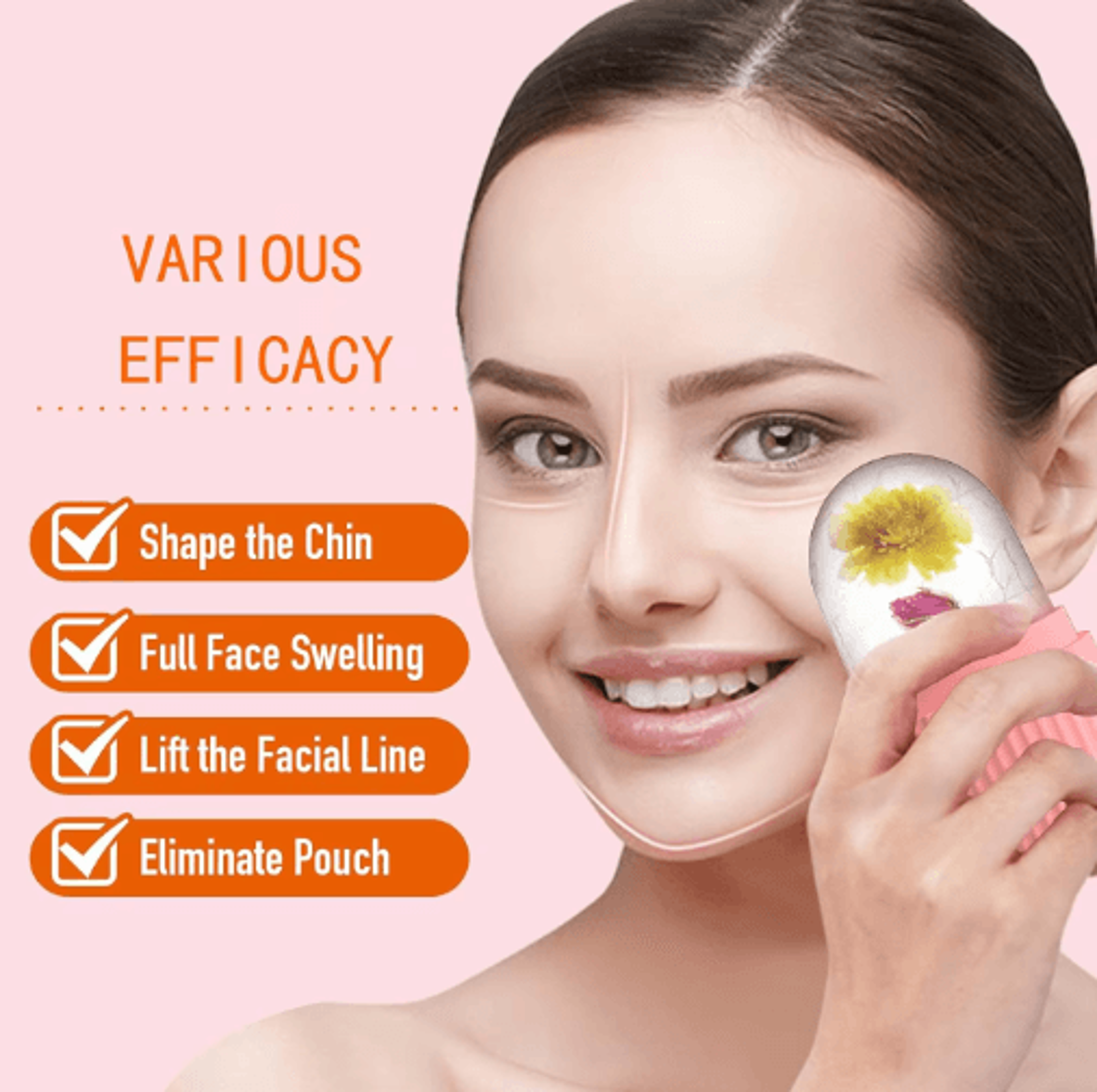 Silicone Ice Face Roller  Cooling Facial Massager  Ice Cube Beauty Tool 10