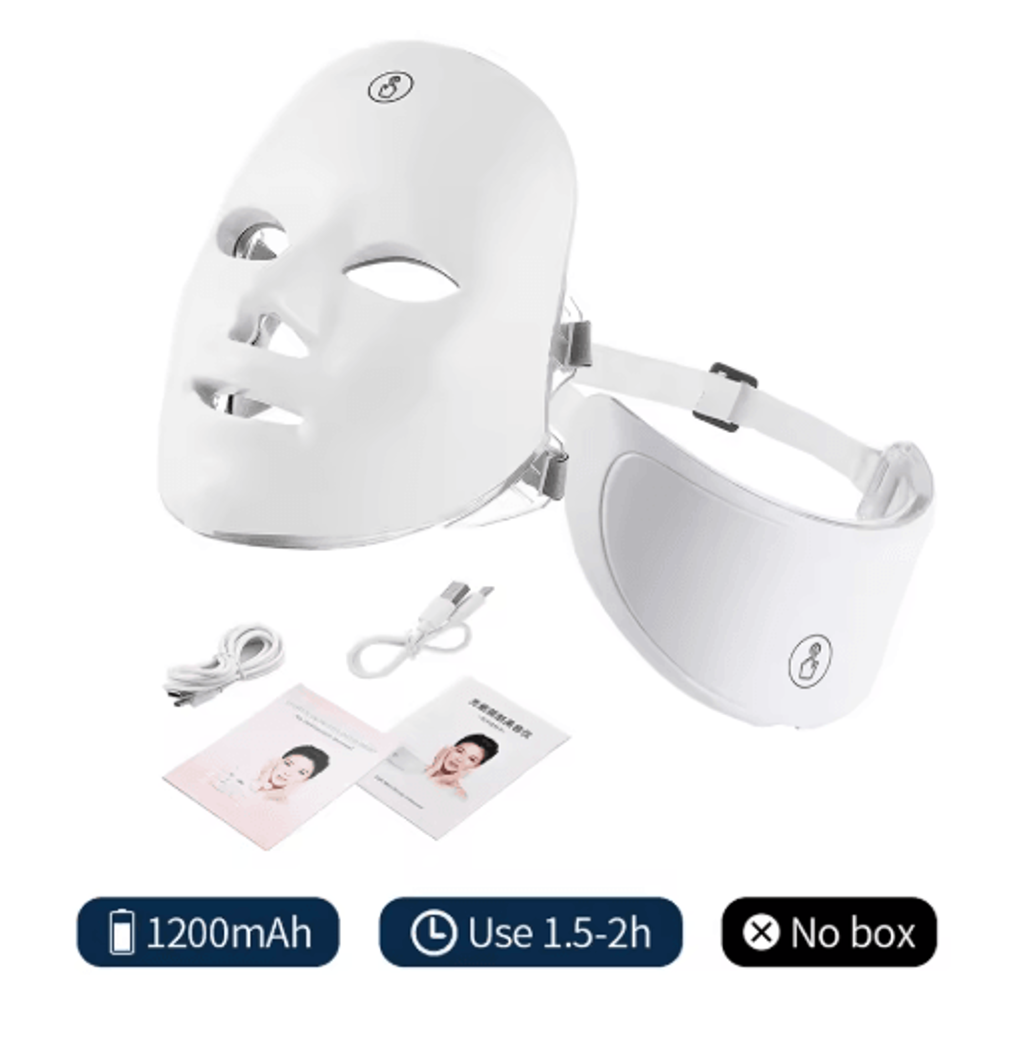 Foreverlily 7Color LED Face  Neck Beauty Mask  Light Therapy Skincare Device 1