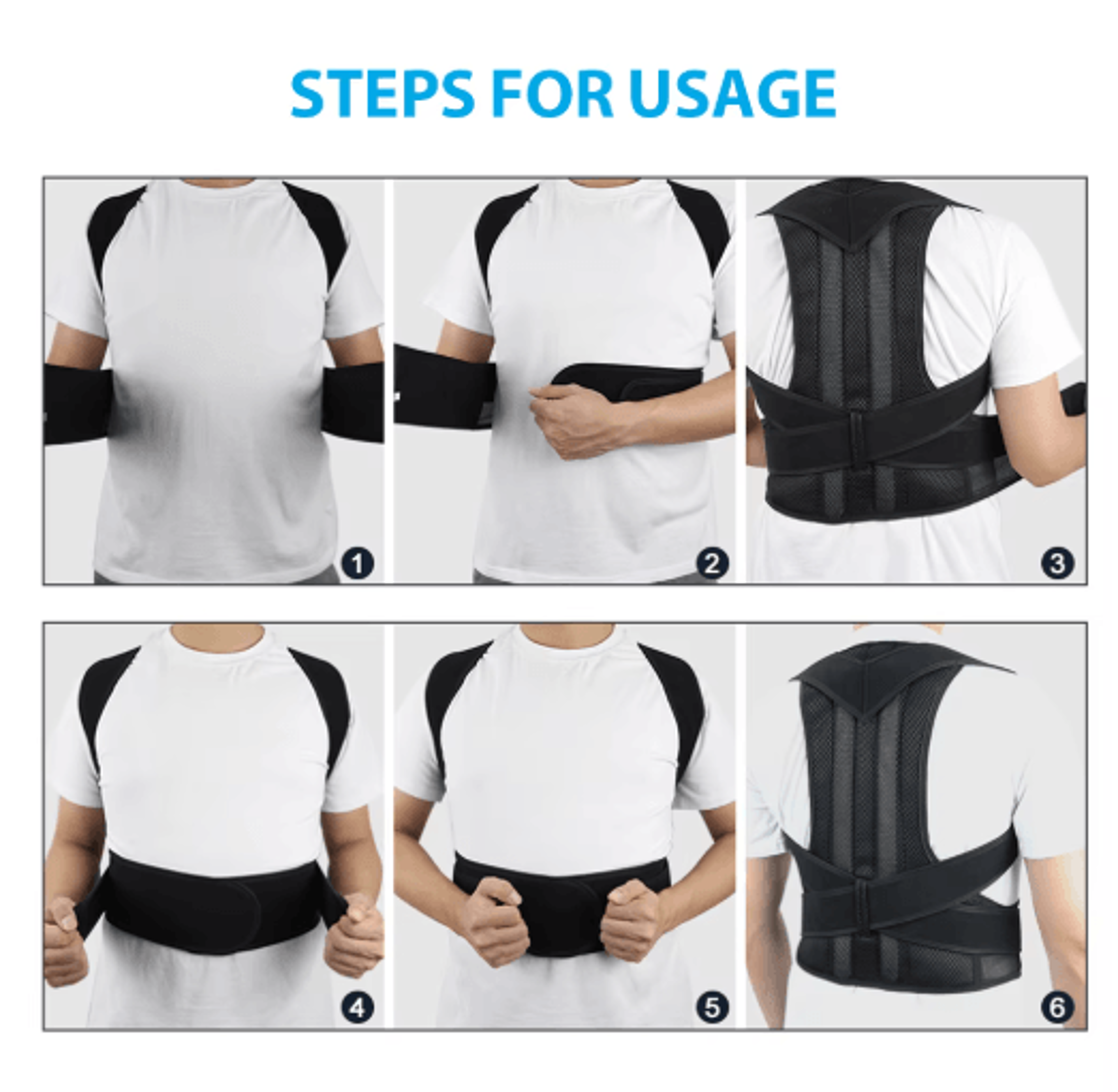 Adjustable Scoliosis Posture Corrector  Back Brace With Lumbar Support 3
