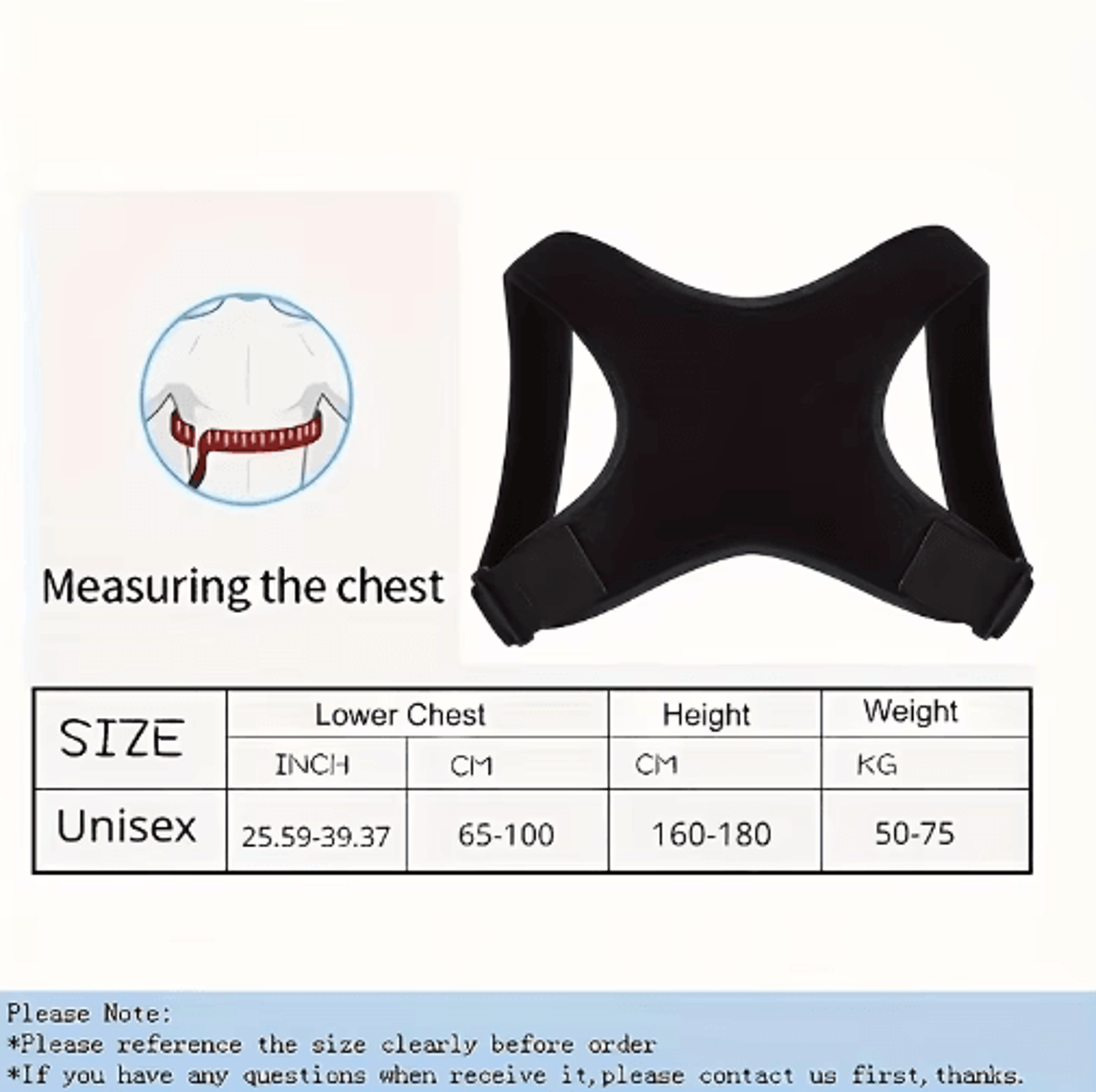 Adjustable Posture Corrector Back Support Belt  Breathable Ergonomic Brace 3