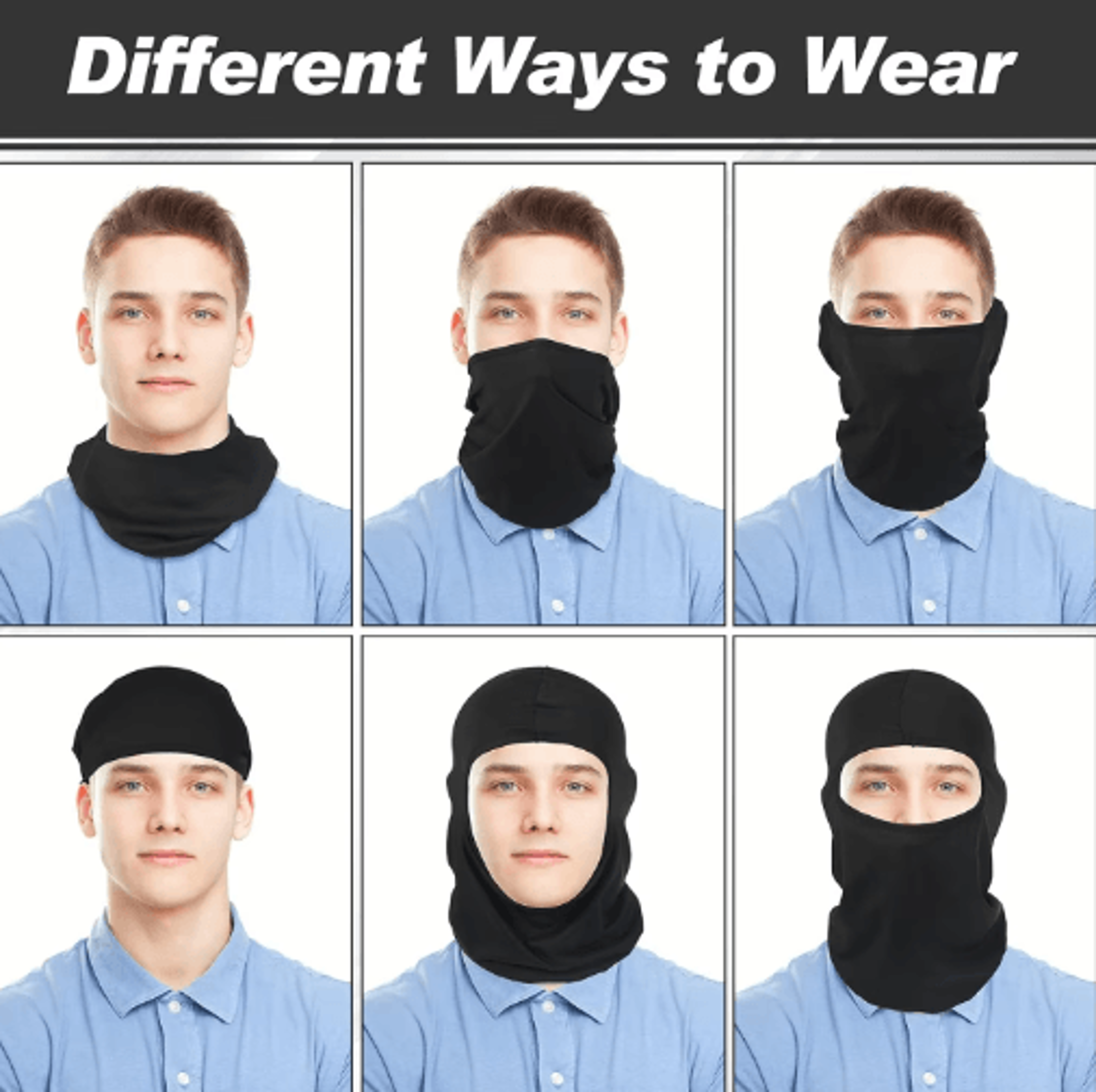 Tactical Balaclava Face Mask  Cooling Neck Gaiter  Sun Protection Hood For Outdoor Sports 23
